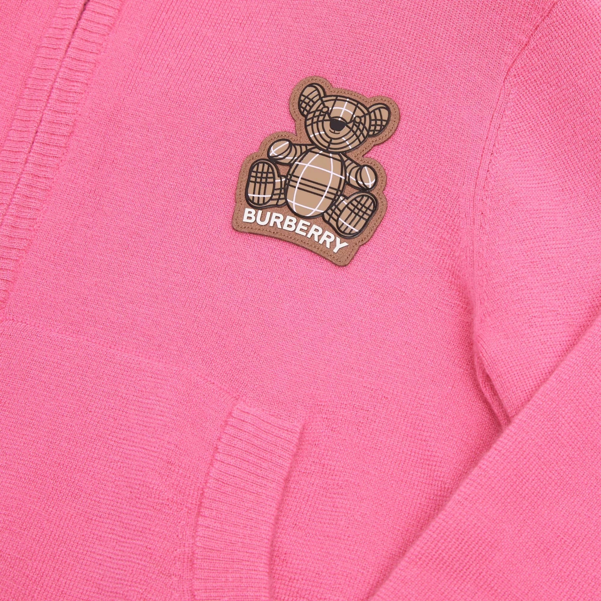 Girls Pink Hooded Cashmere Cardigan