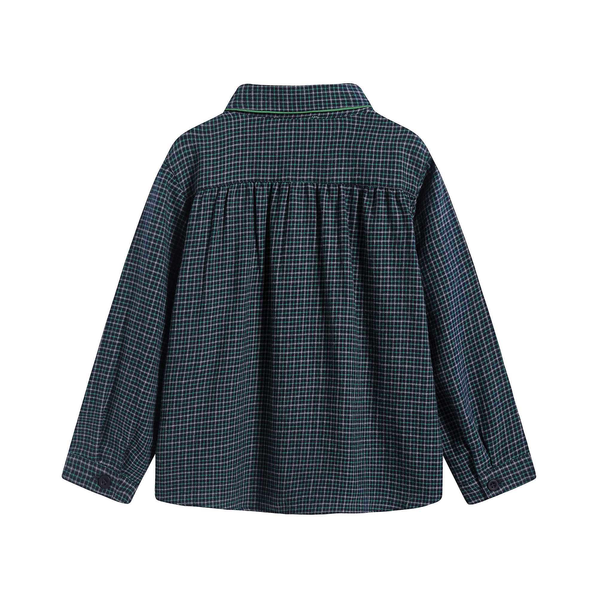 Boys & Girls Blue Check Cotton Shirt