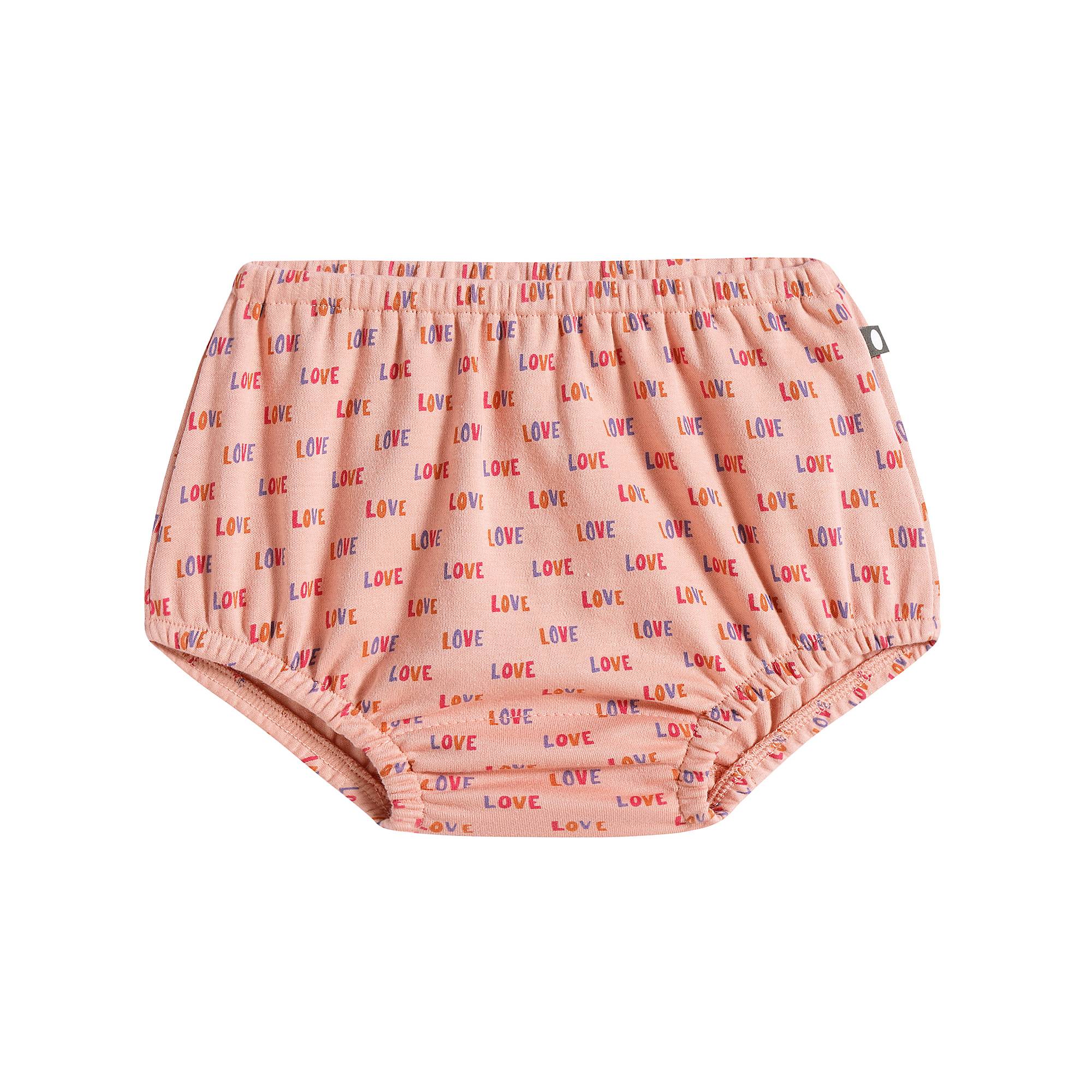 Baby Girls Pink LOVE Bloomer