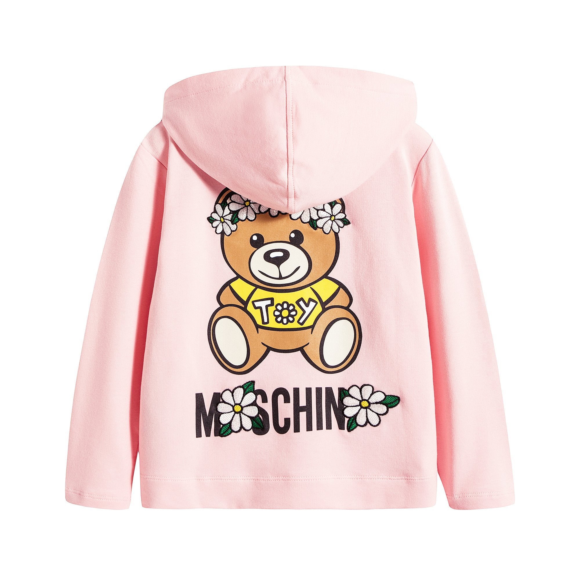 Baby Girls Pink Logo Cotton Hoodie