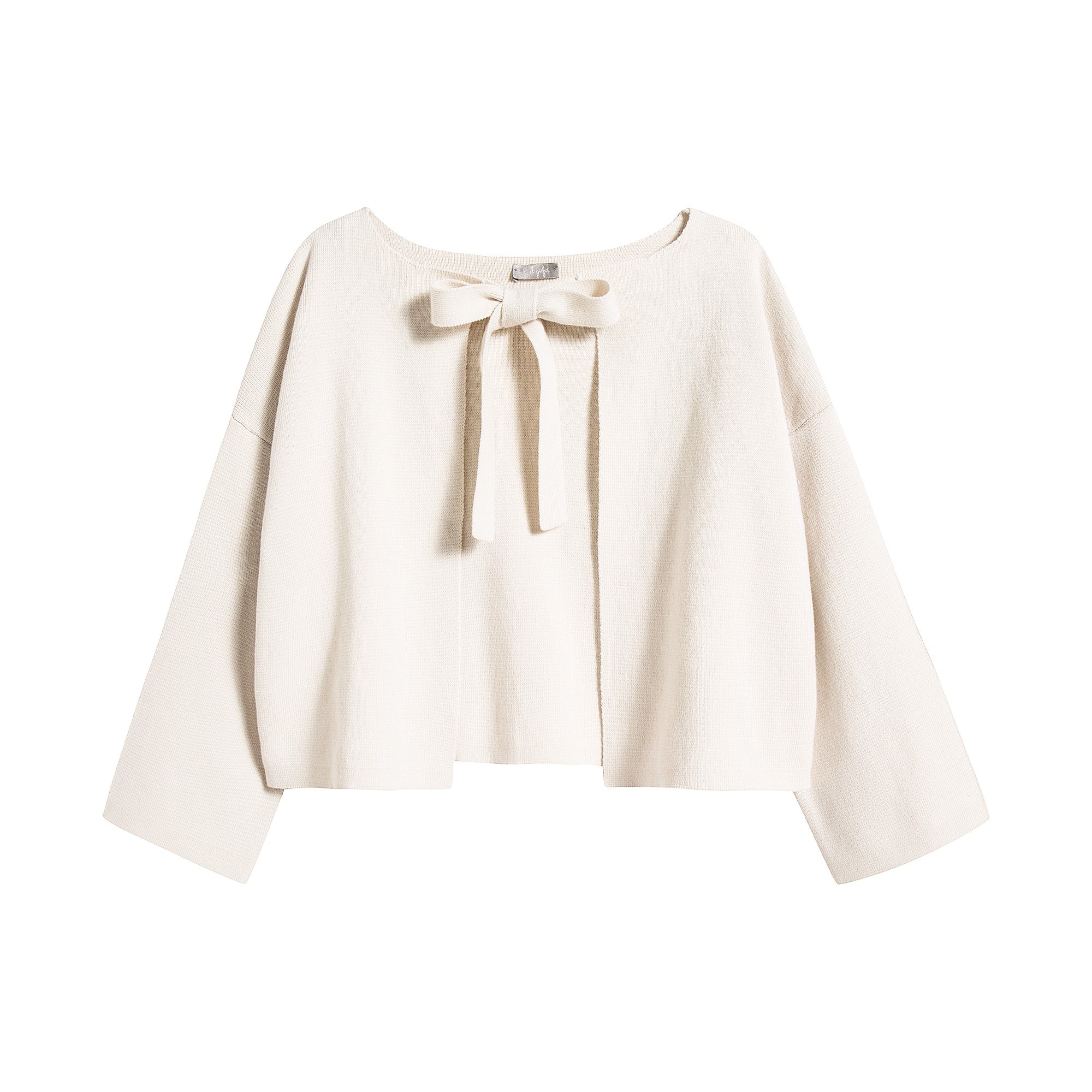 Girls White Cotton Cardigan