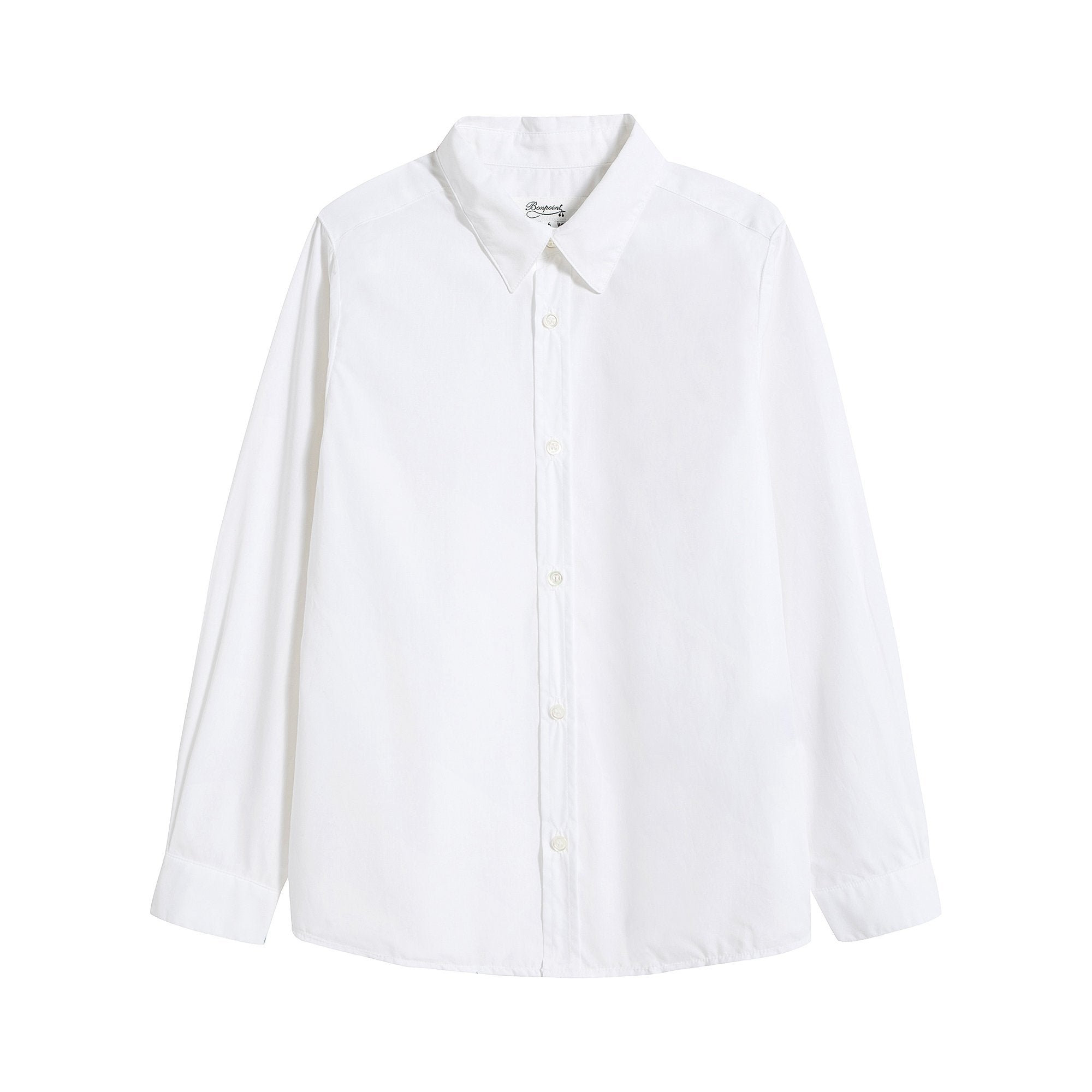 Boys White Cotton Shirt