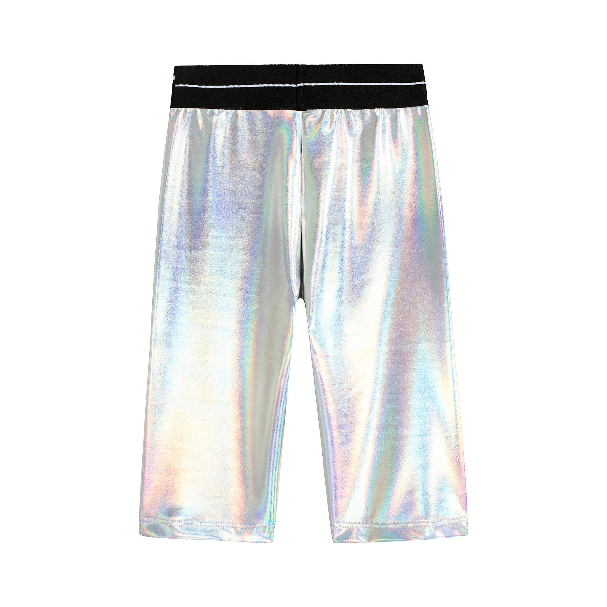 Girls Holographic Biker Shorts