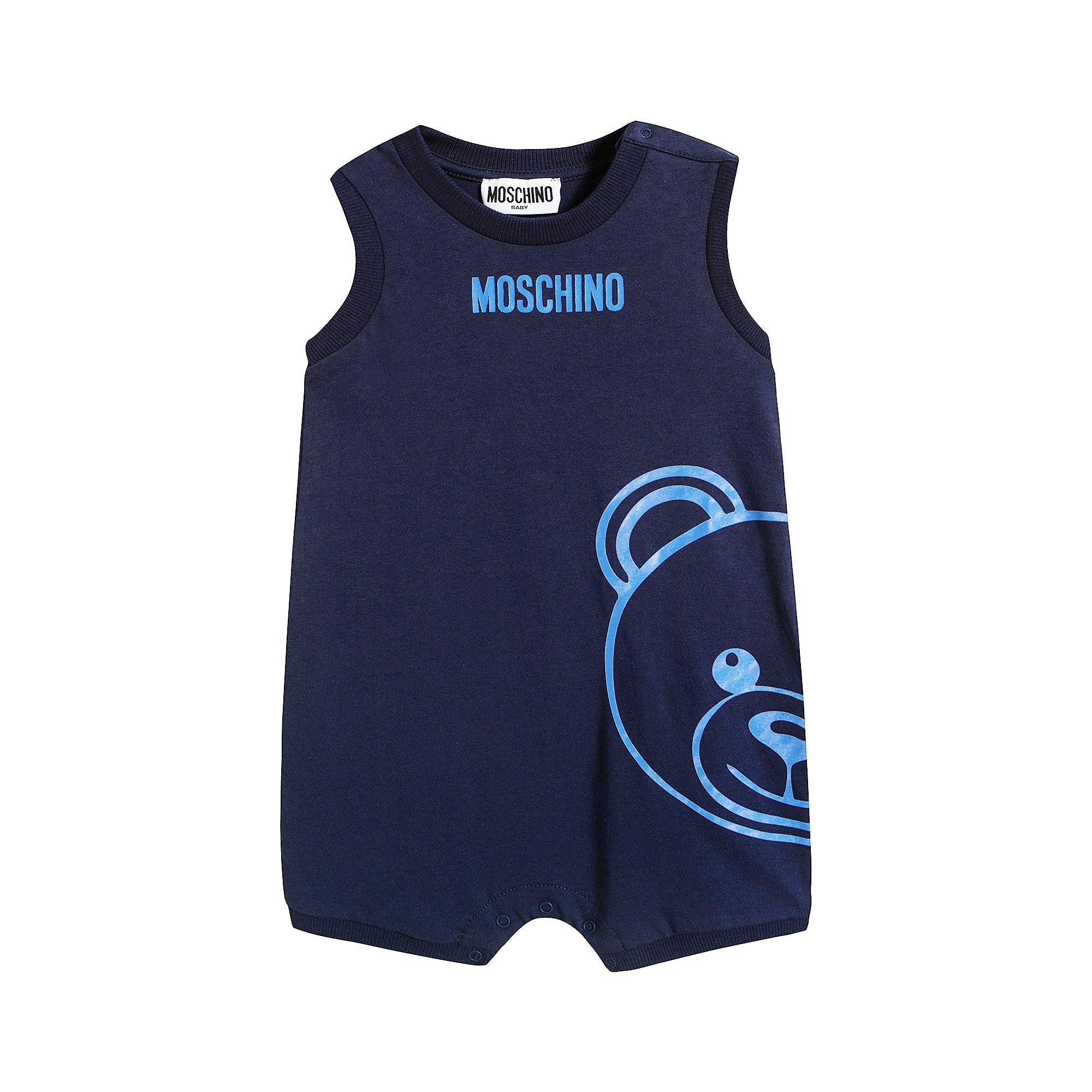 Baby Boys & Girls Navy Cotton Romper