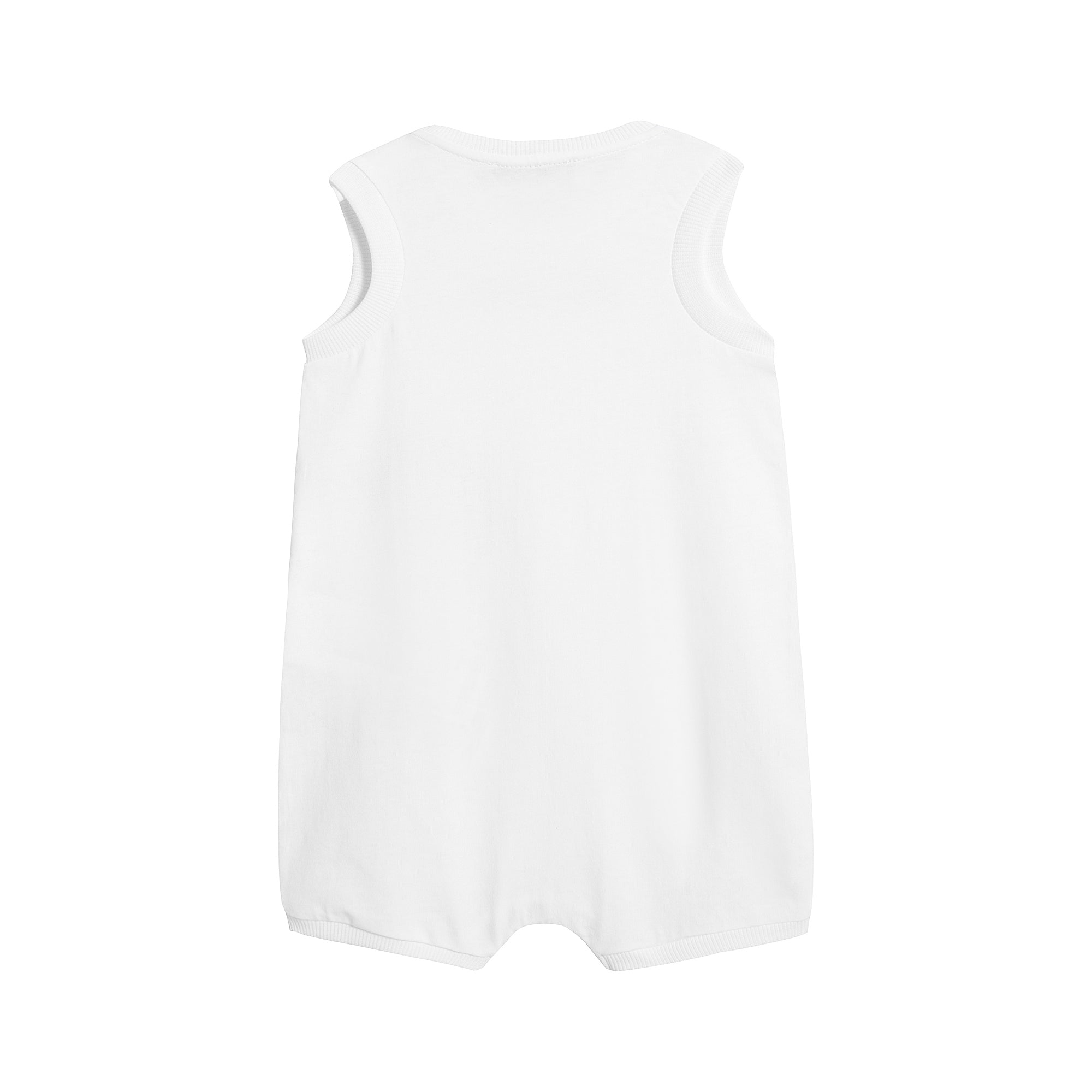 Baby Boys & Girls White Cotton Romper