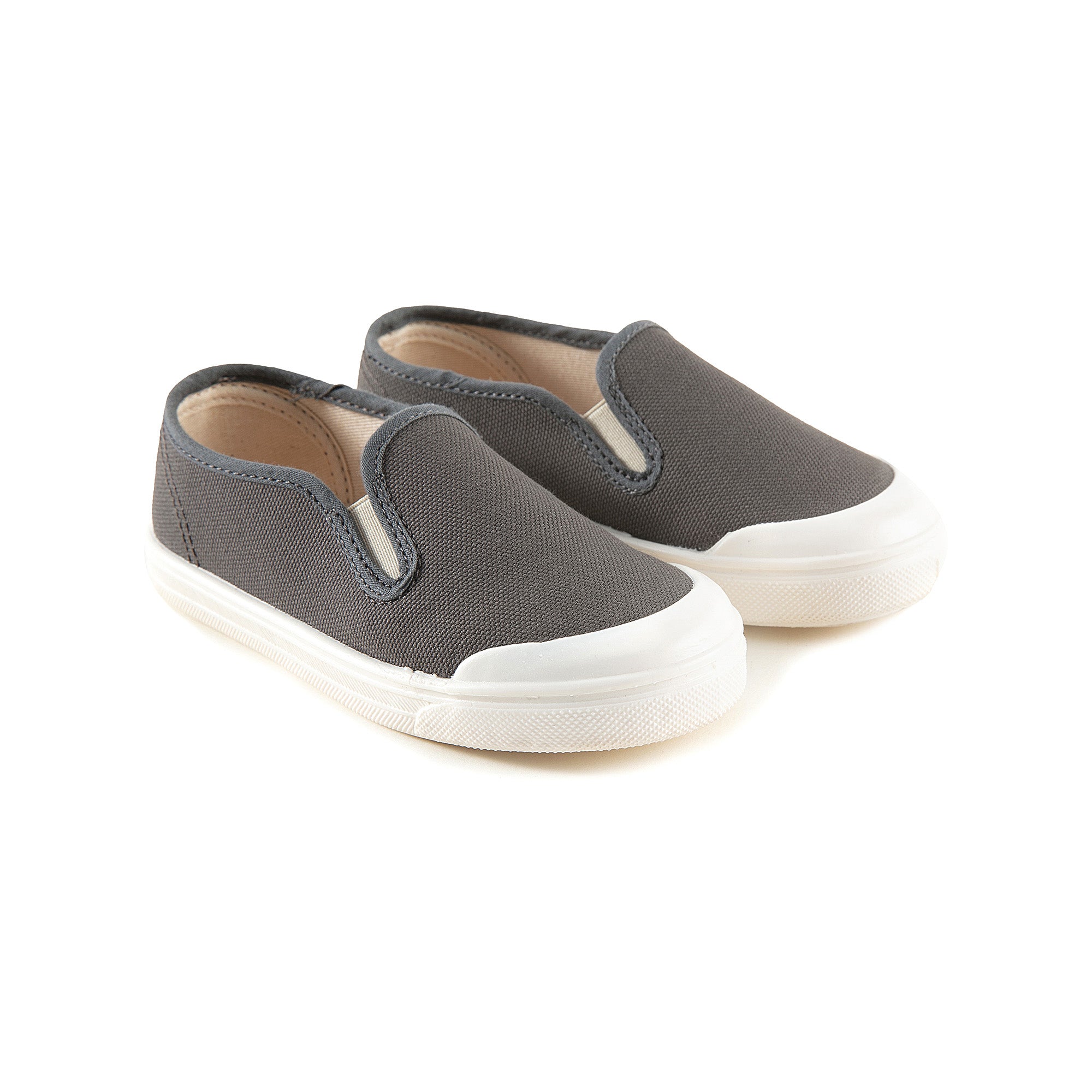 Baby Boys & Girls Grey Canvas Shoes