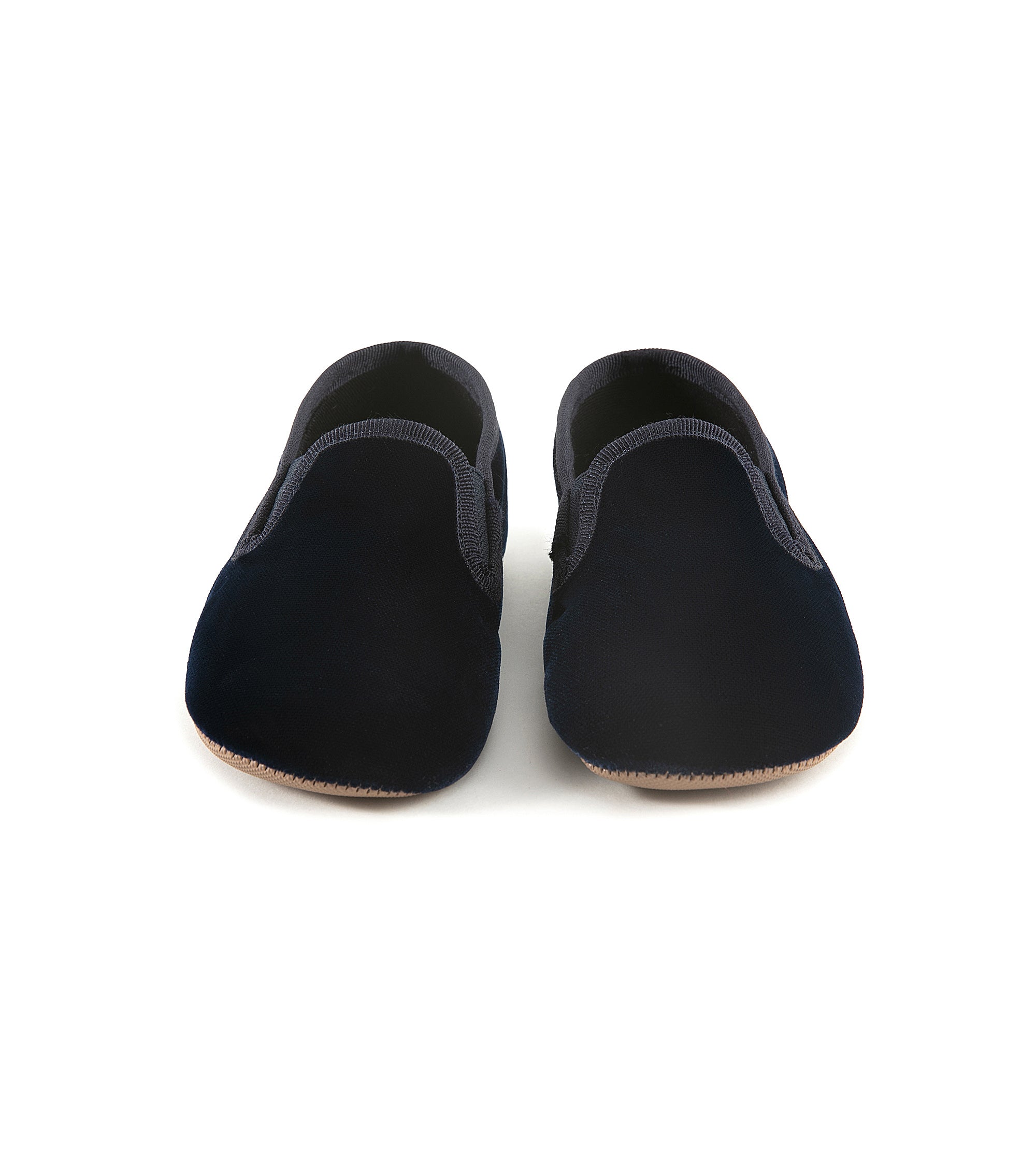 Girls Black Velvet Flat Shoes