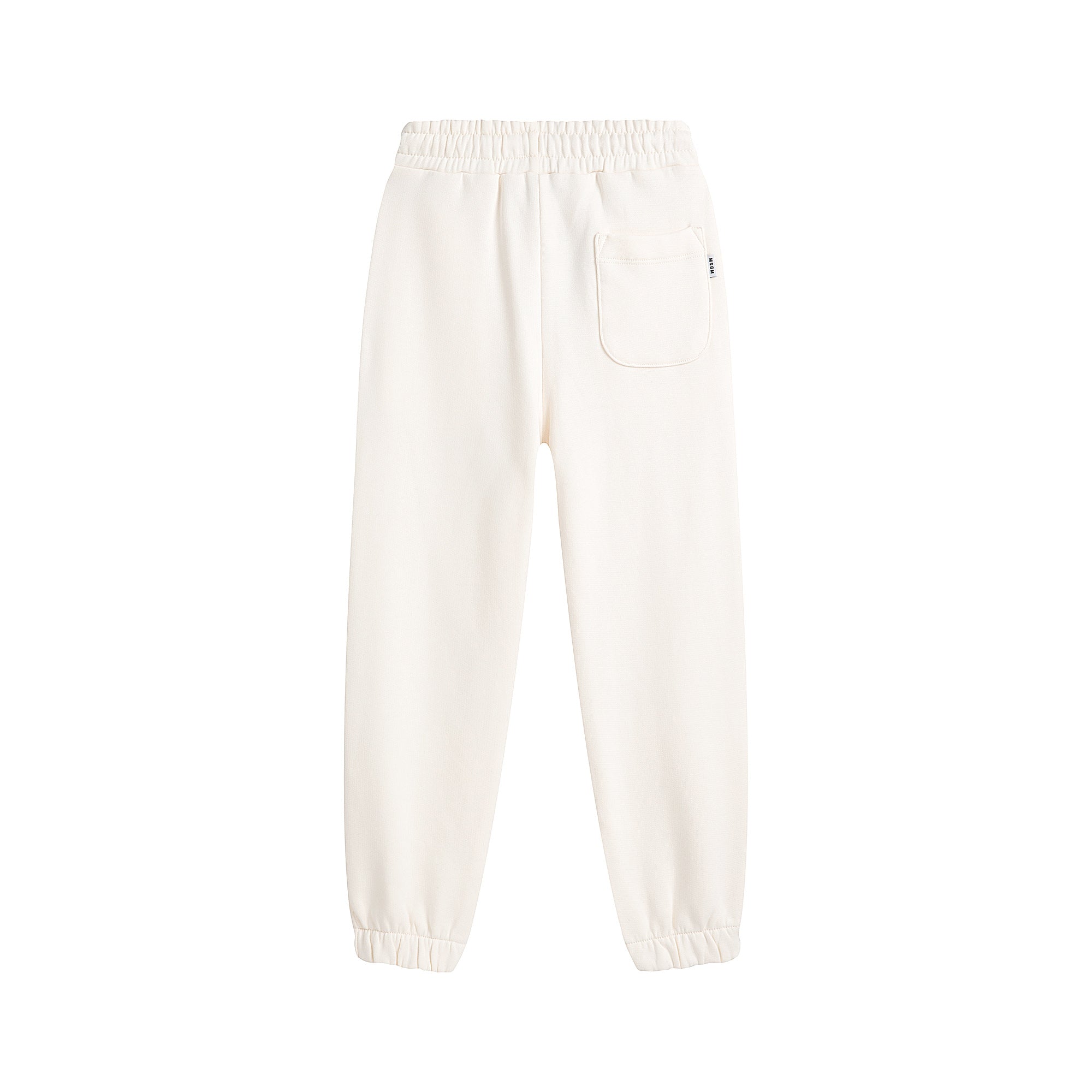 Boys & Girls White Logo Cotton Trousers