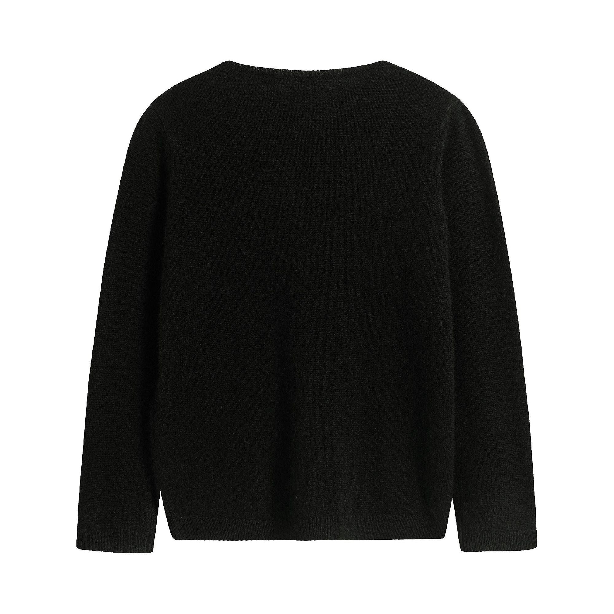 Girls Black Cashmere Sweatshirt