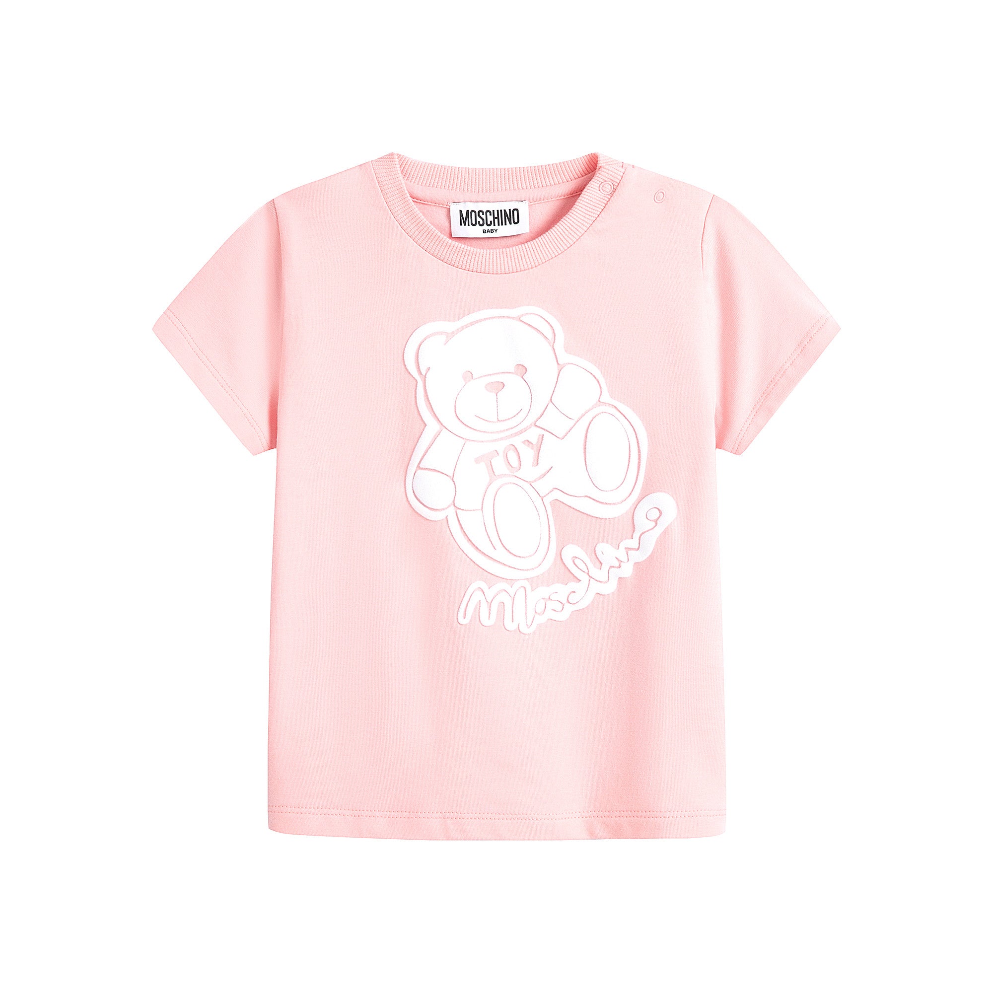 Baby Boys & Girls Pink Bear Cotton T-Shirt