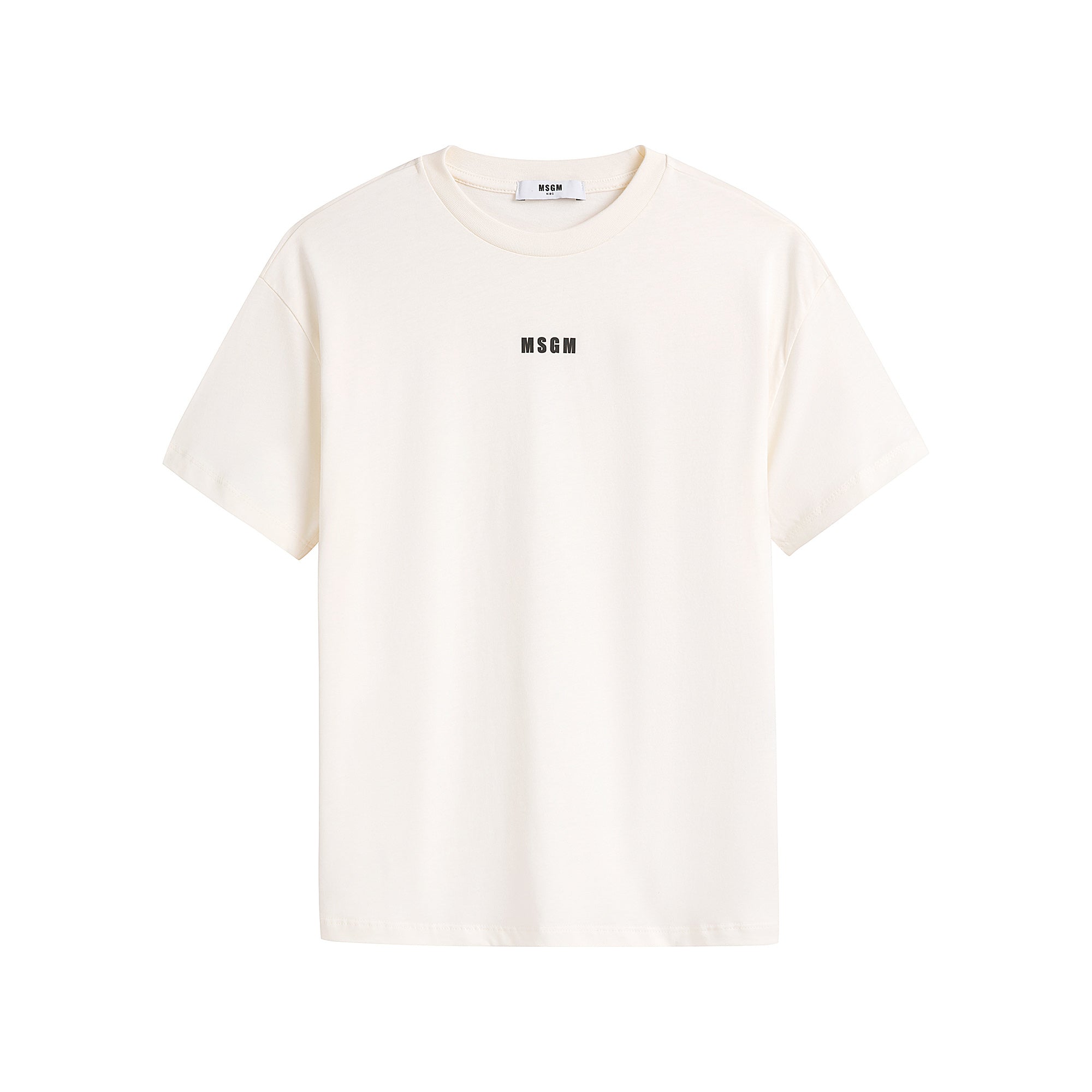 Boys & Girls White Cotton T-Shirt
