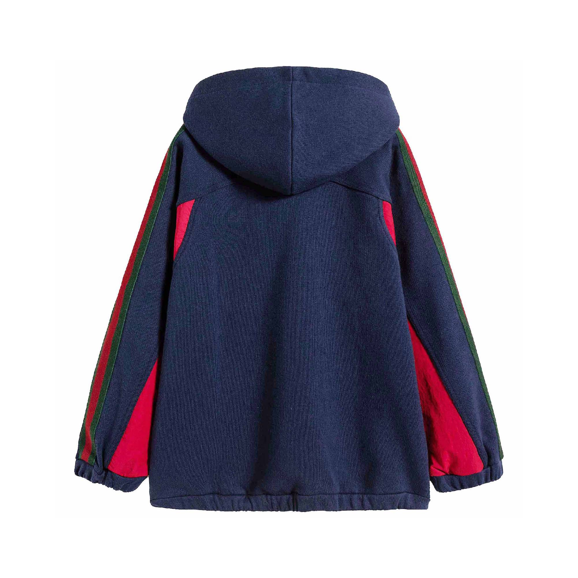 Baby Boys & Girls Prussian Blue Cotton Hoodie