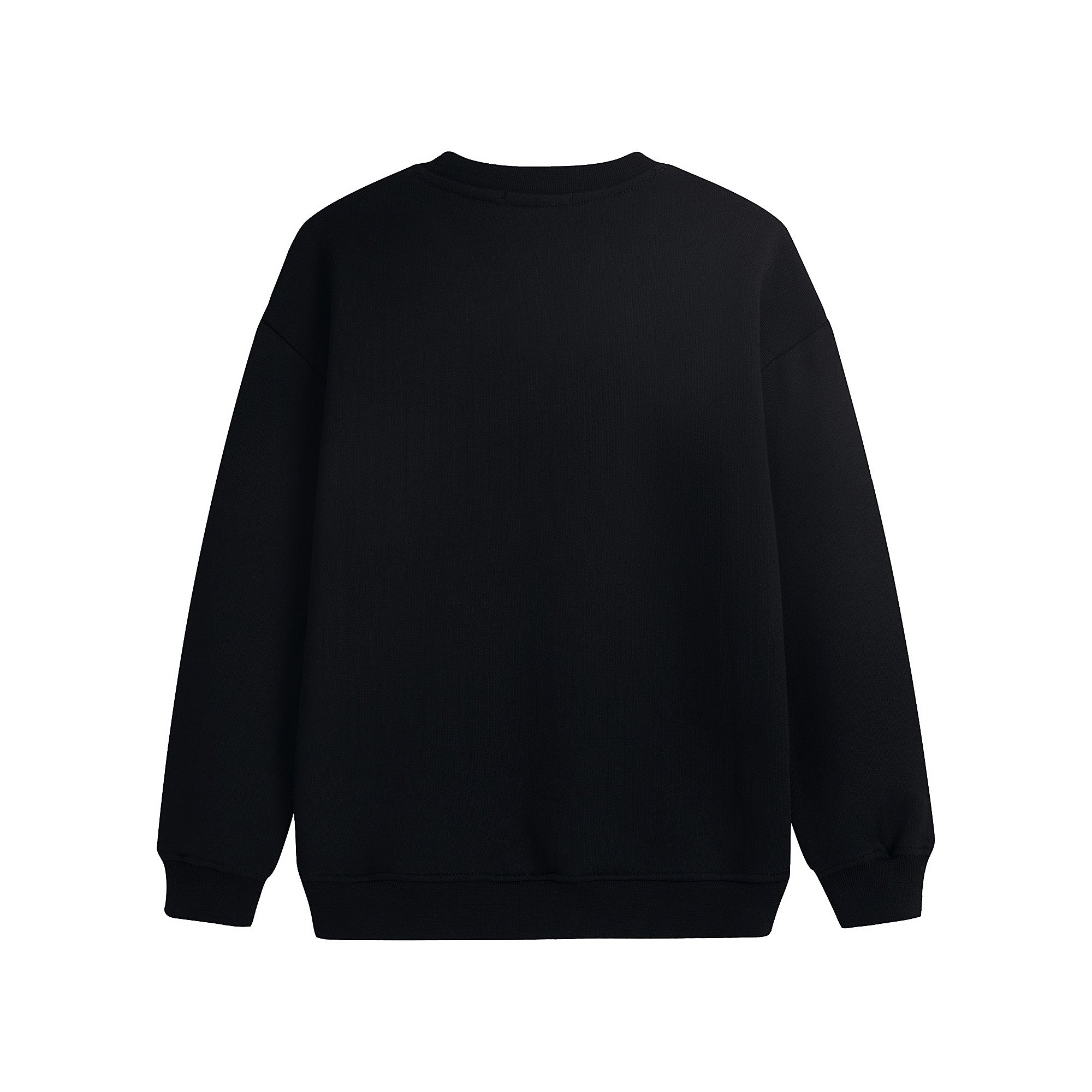 Boys & Girls Black Logo Cotton Sweatshirt