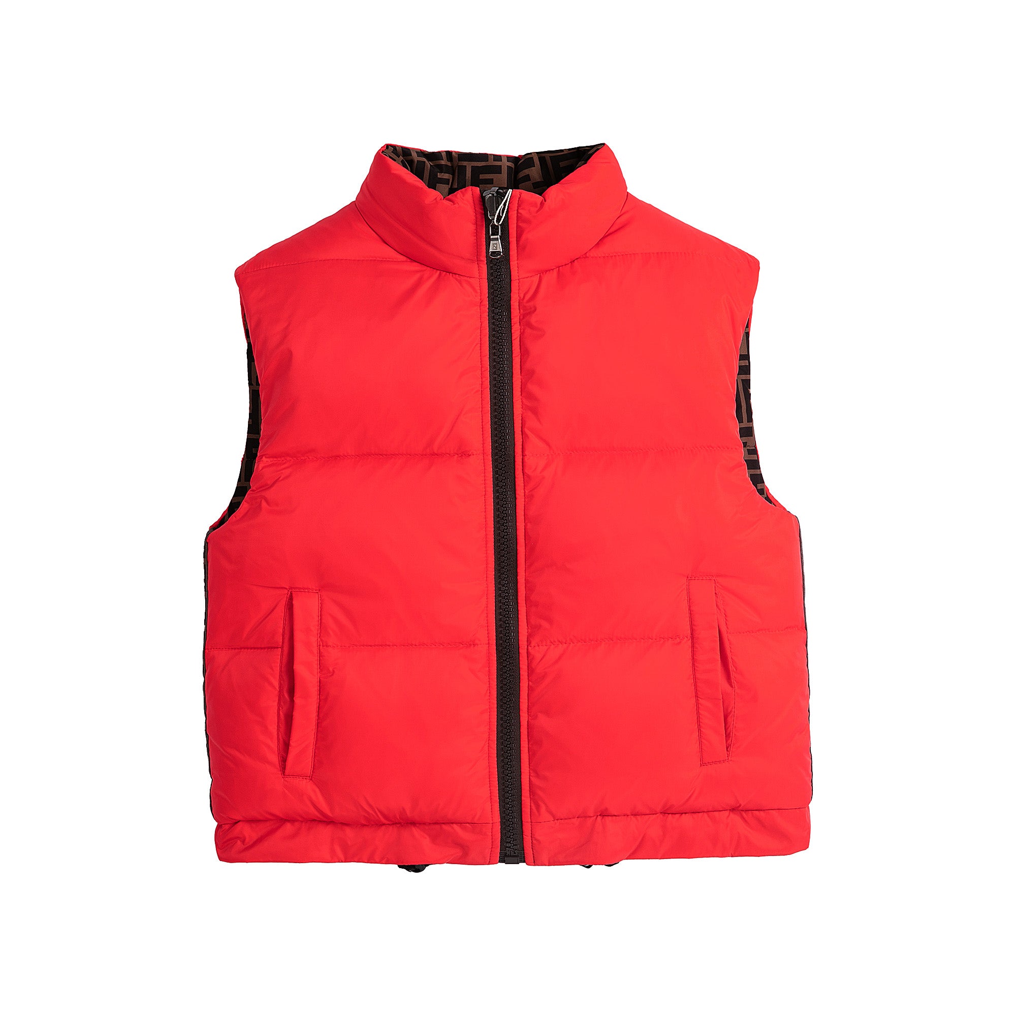 Boys & Girls Red Reversible Padded Down Gilet