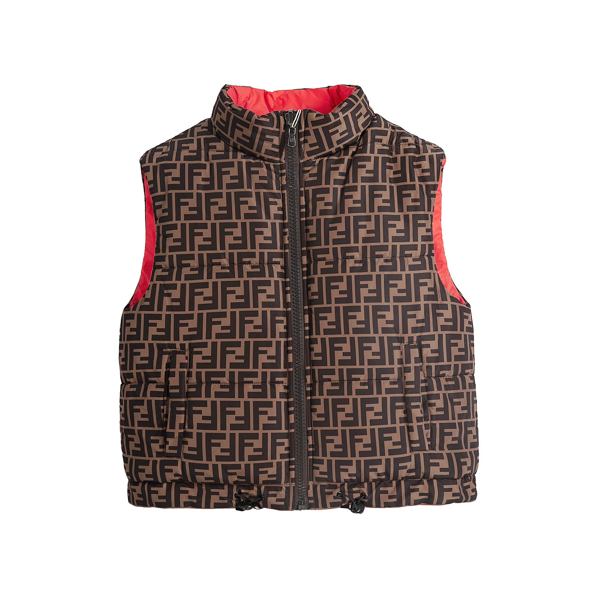 Boys & Girls Red Reversible Padded Down Gilet
