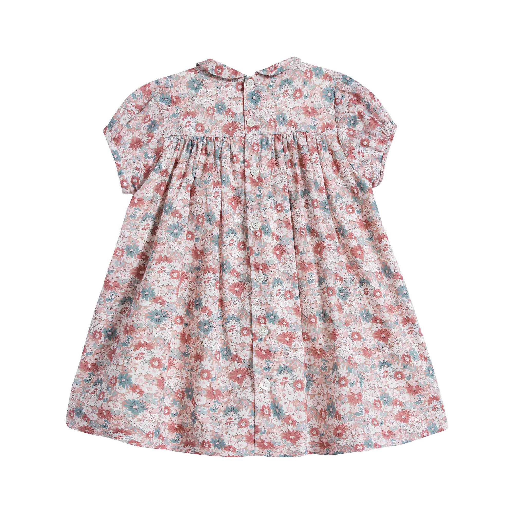 Baby Girls Faded Pink Cotton Dress