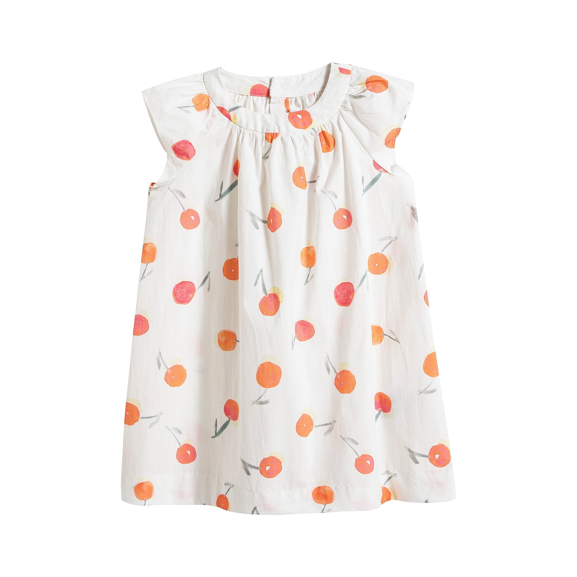 Baby Girls White Cherry Cotton Dress