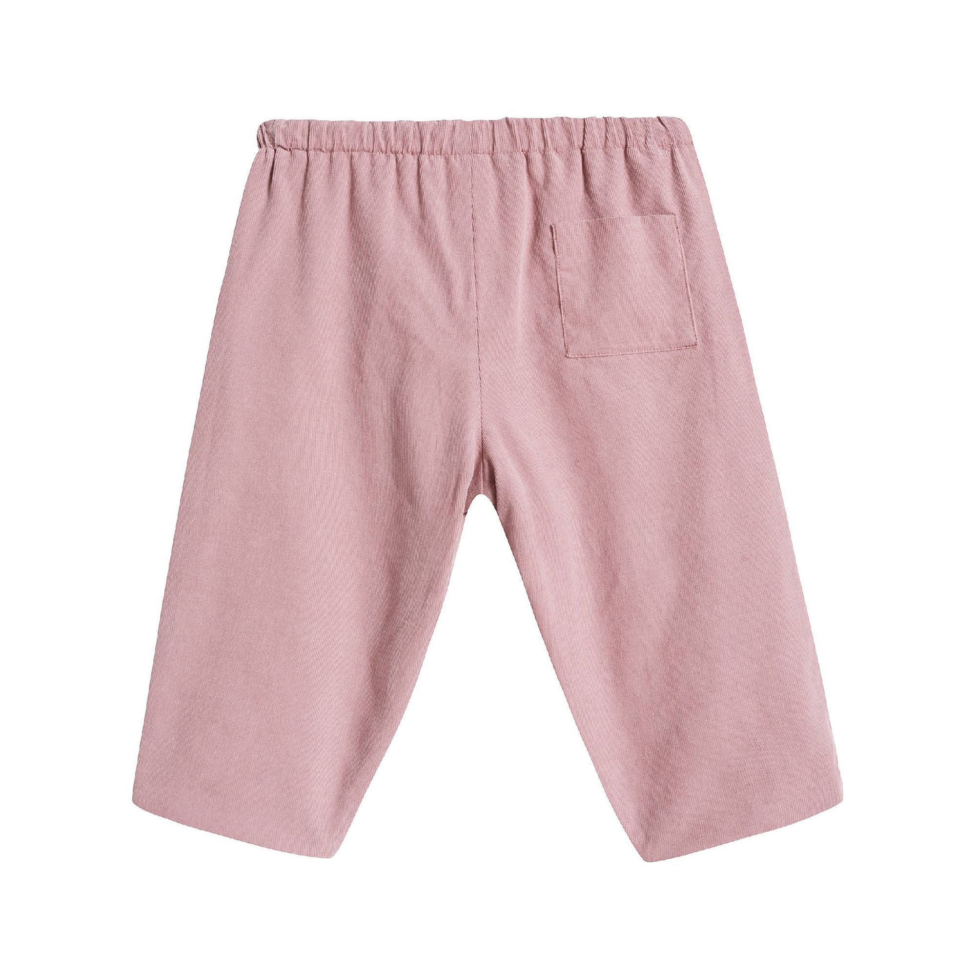 Baby Boys & Girls Powder Pink Cotton Pants