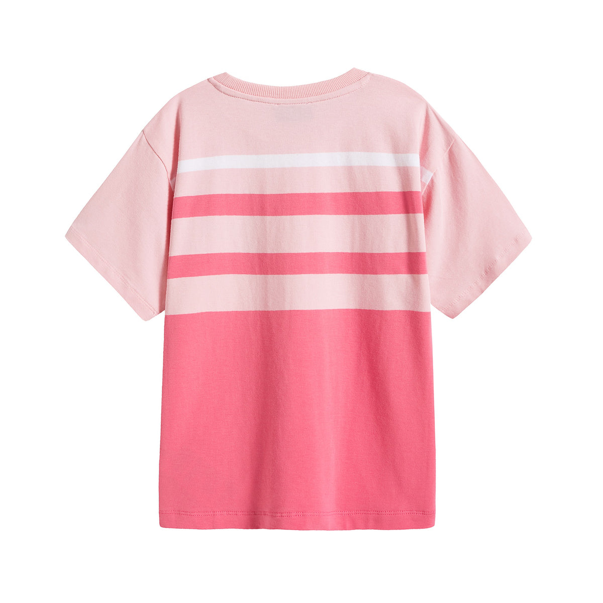 T-shirt en coton rayé rose pour filles