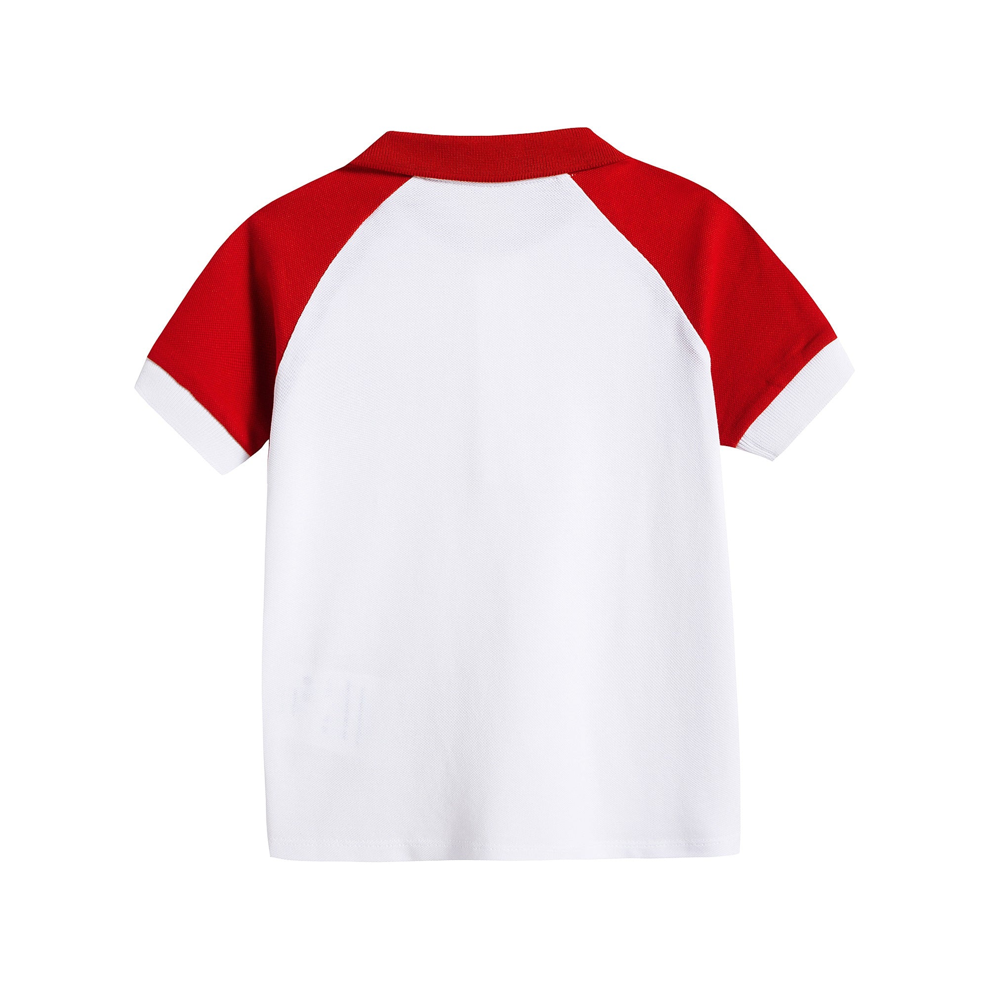 Baby Boys White & Red Logo Polo Shirt