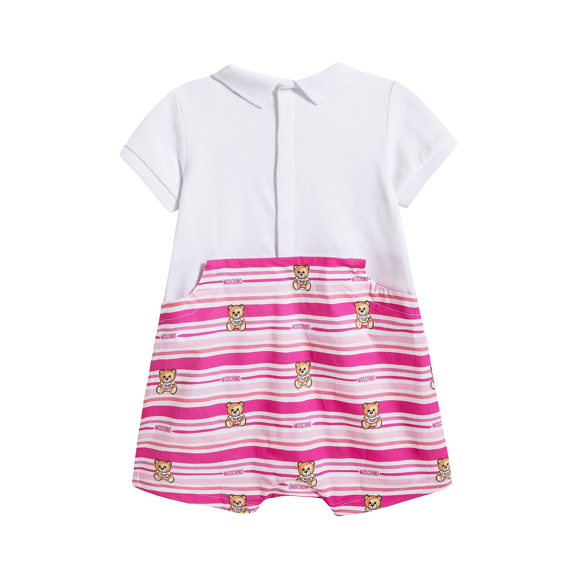 Baby Girls Pink Cotton Babysuit & Hat