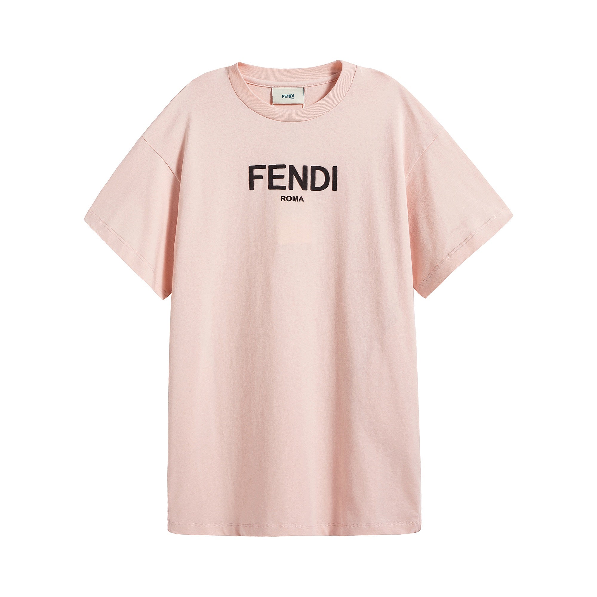 Girls Pink Logo Cotton Dress