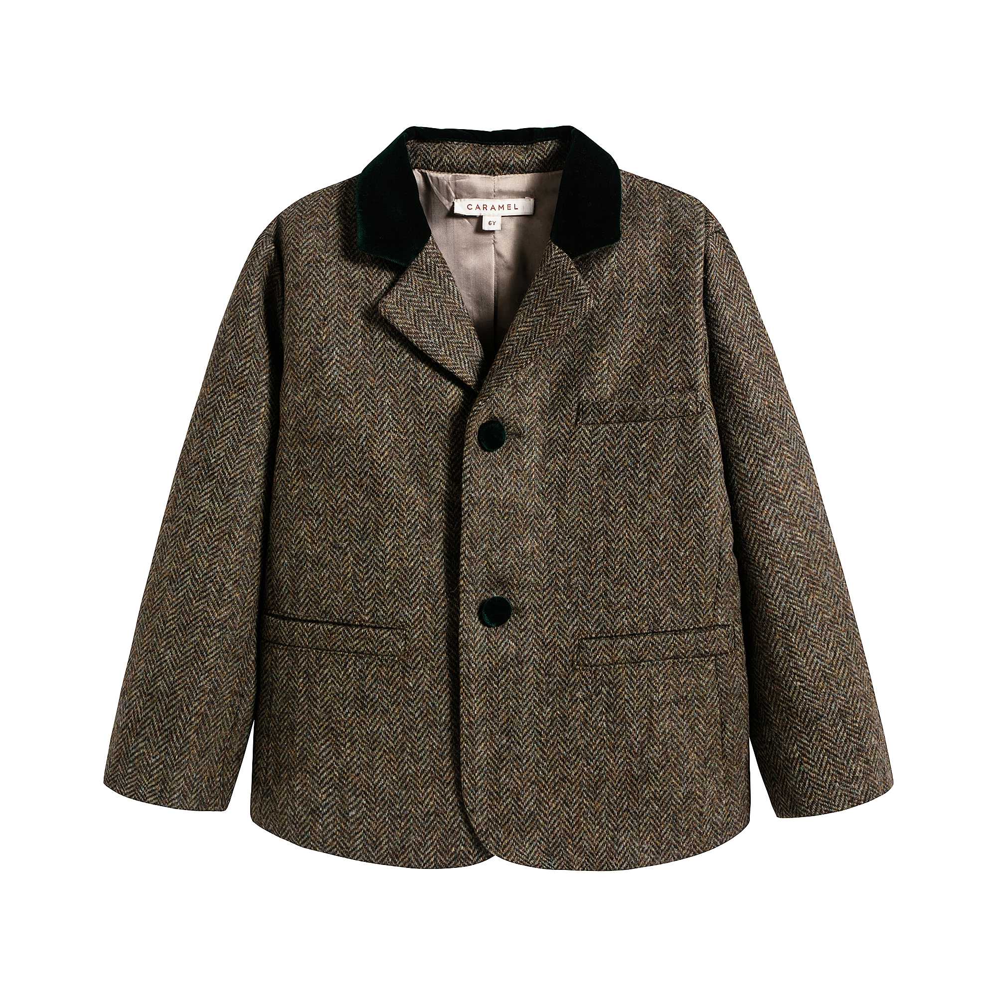 Boys Khaki Wool Jacket