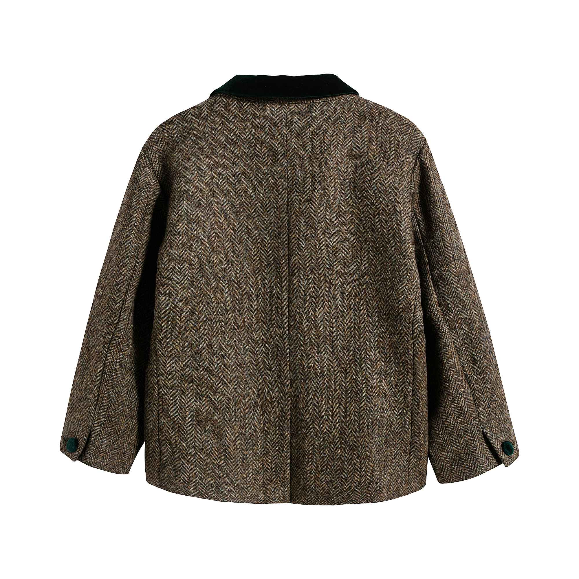 Boys Khaki Wool Jacket