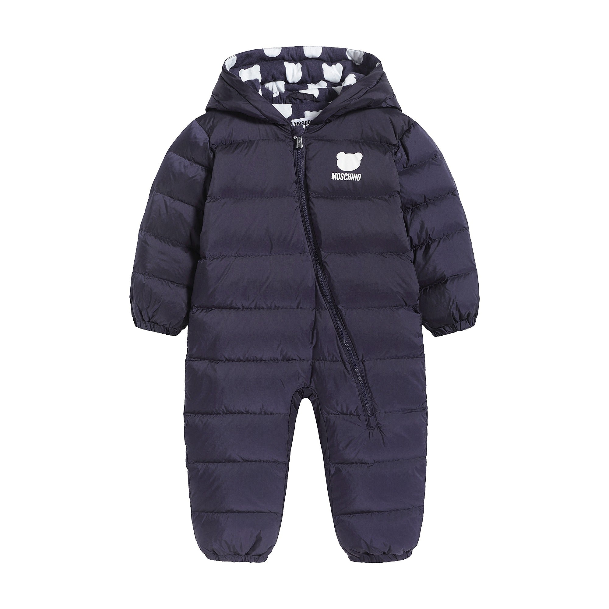 Baby Boys Navy Blue Padded Overalls