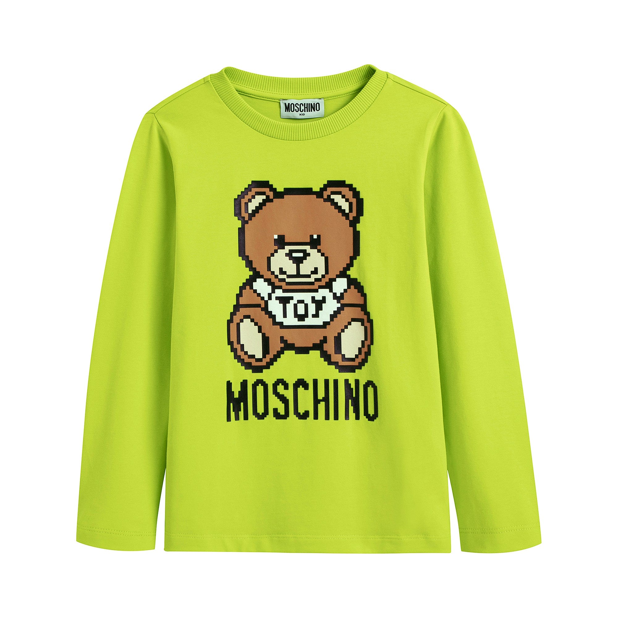儿童绿色小熊长袖T恤