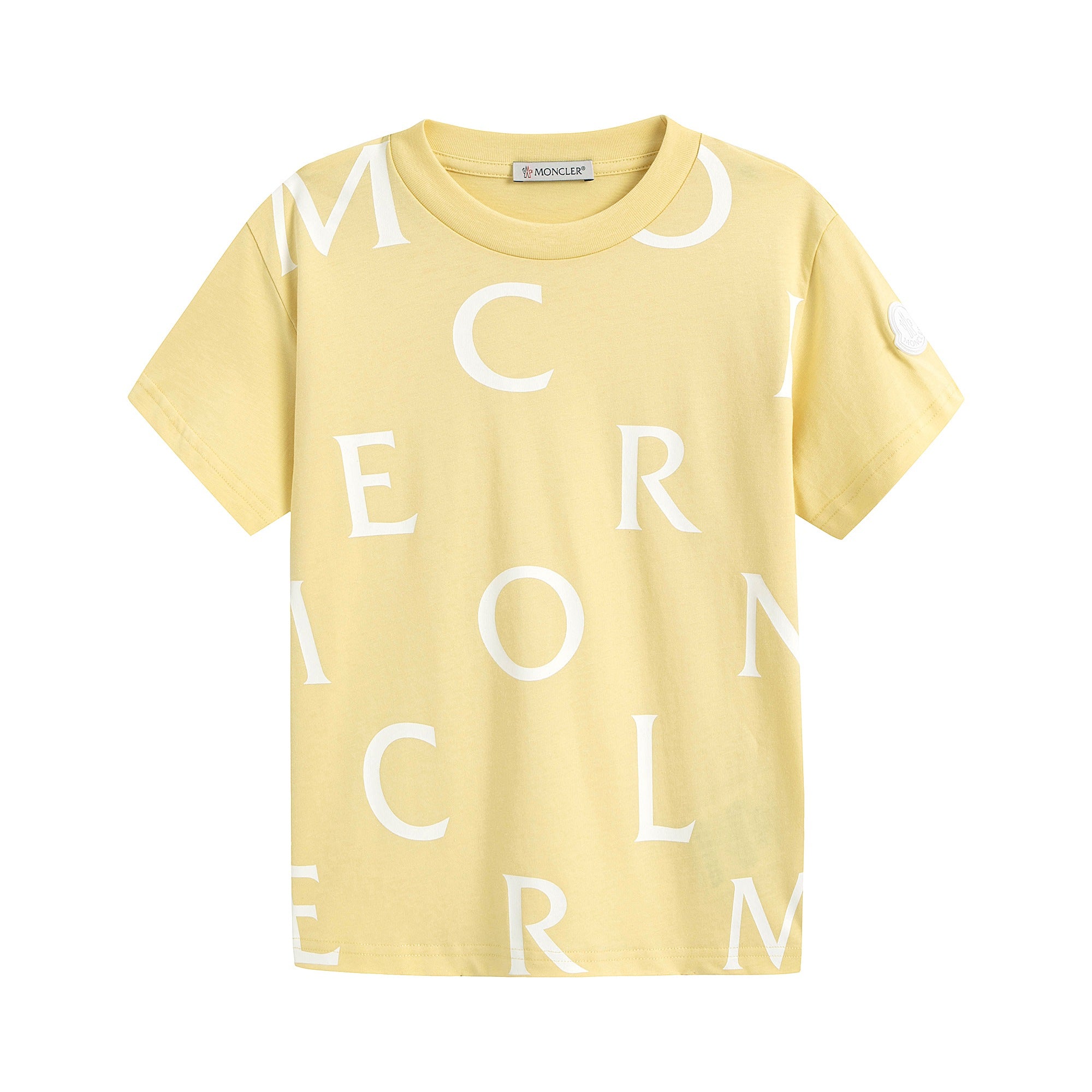 Boys & Girls Yellow Logo Cotton T-Shirt