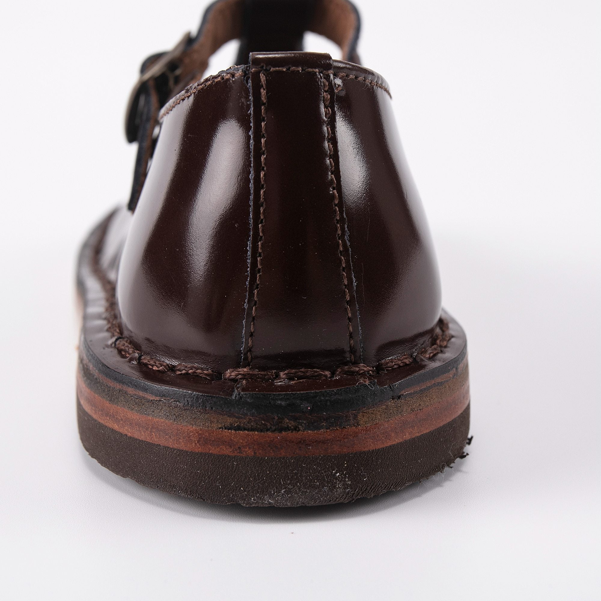 Girls Brown Leather Shoes