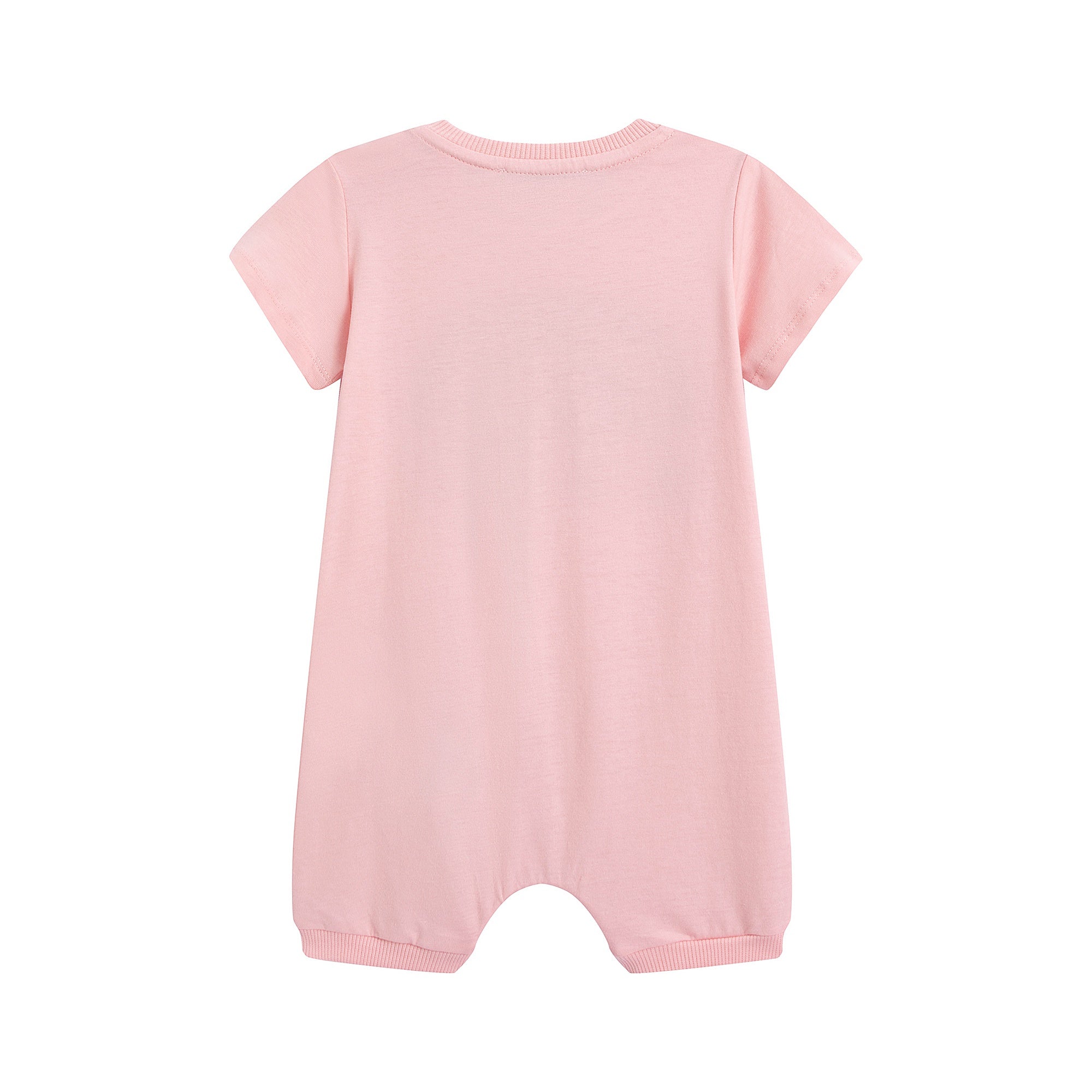 Baby Boys & Girls Pink Cotton Babysuit