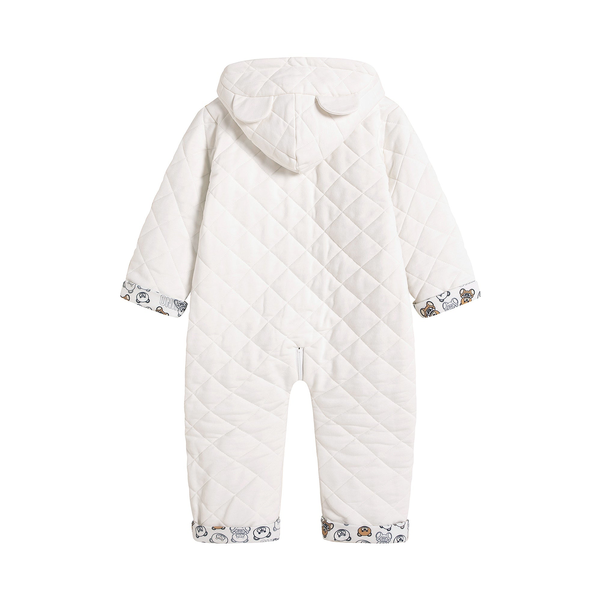 Baby Boys & Girls White Cotton Babysuit