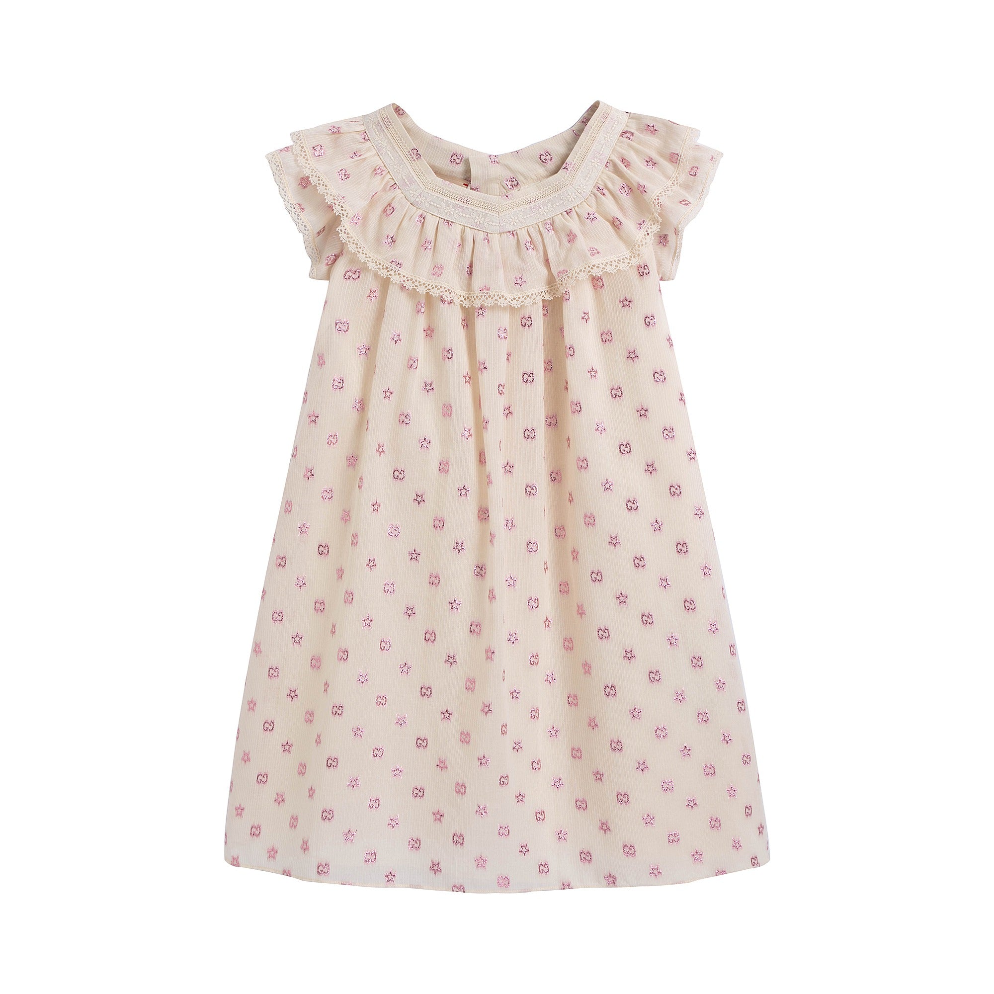 Girls White Cotton Dress