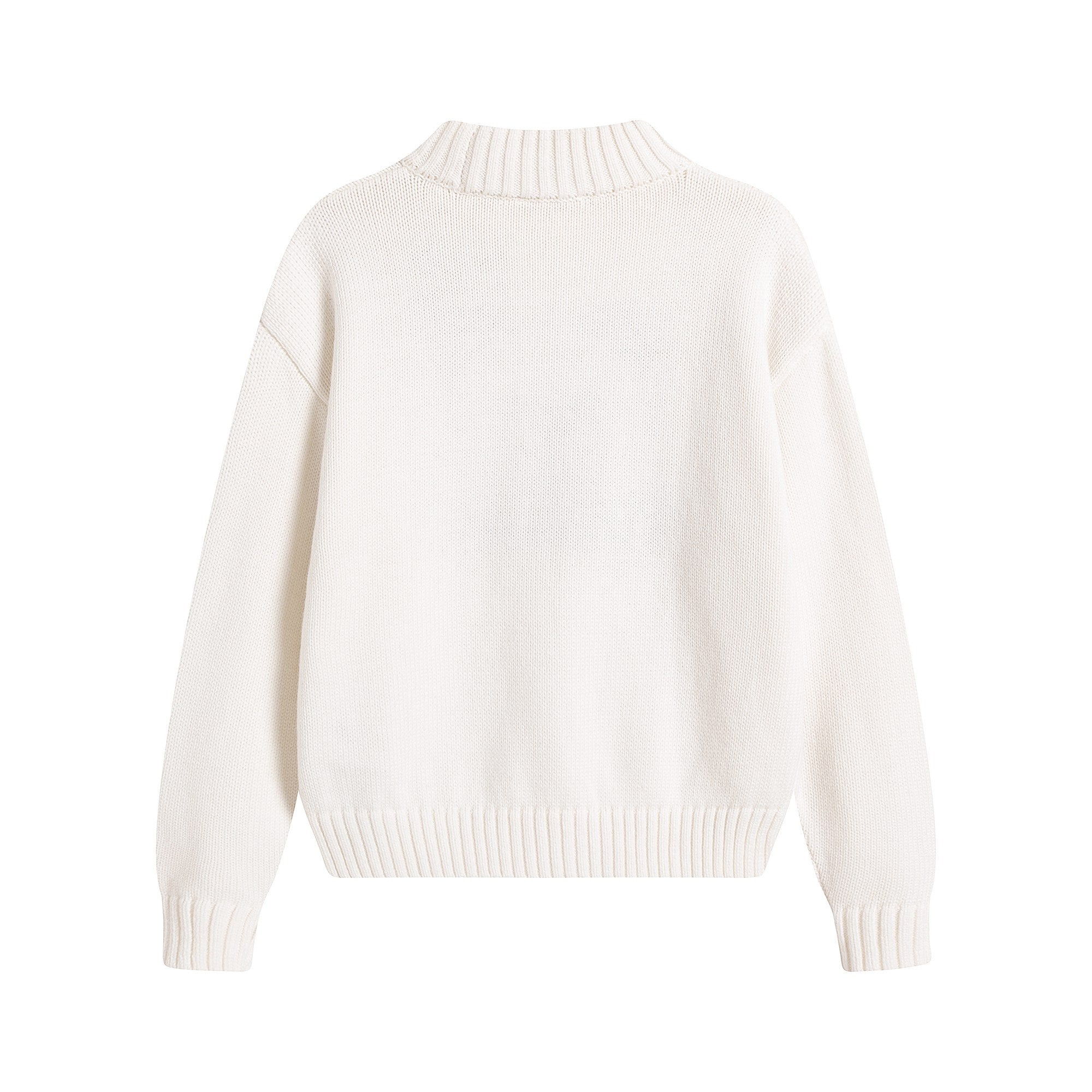 Girls White Logo Cotton Sweater
