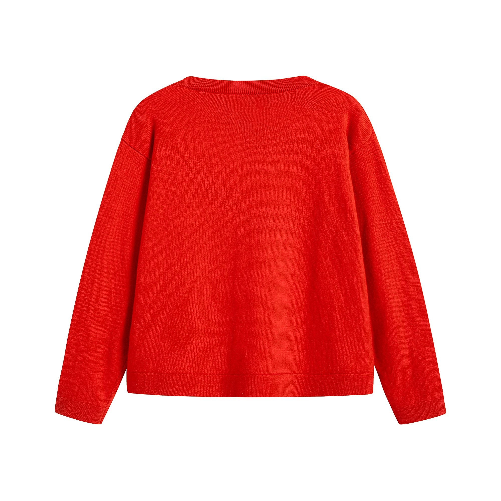 Baby Girls Red Logo Knit Cardigan