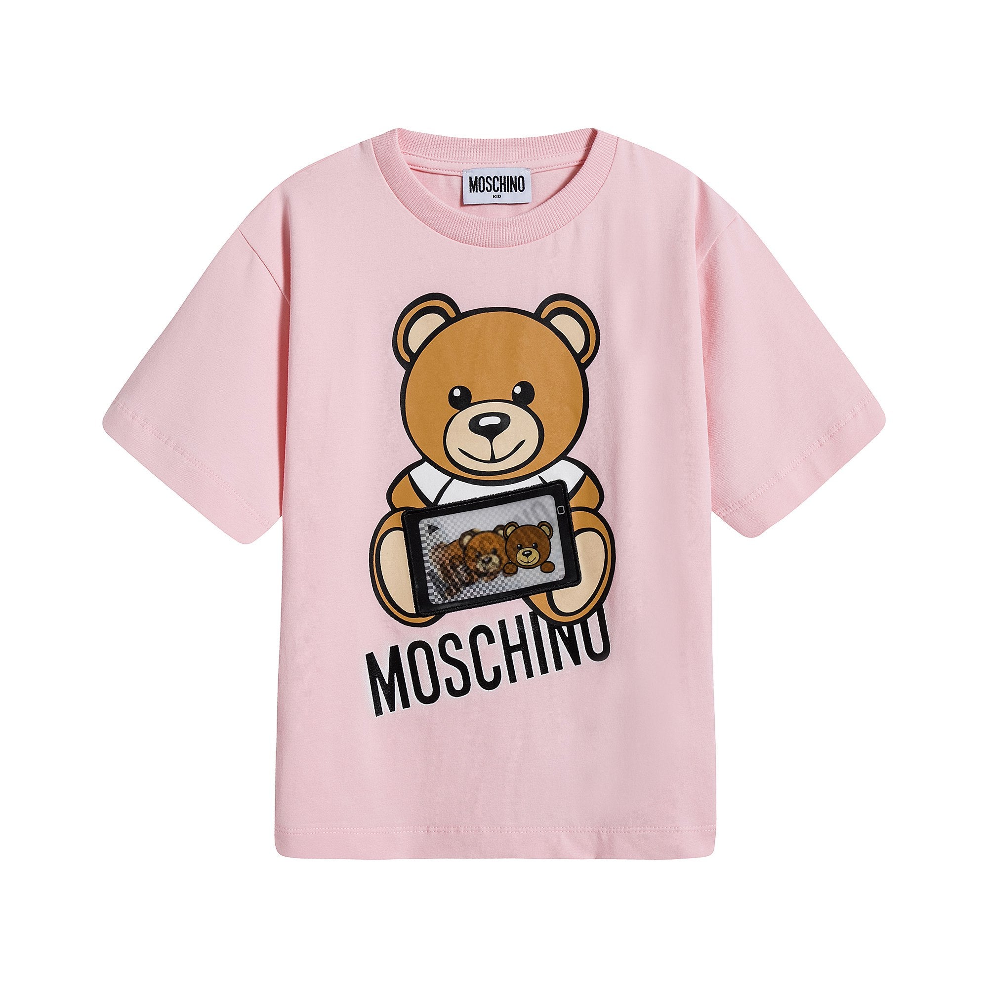 Girls Pink Teddy T-Shirt
