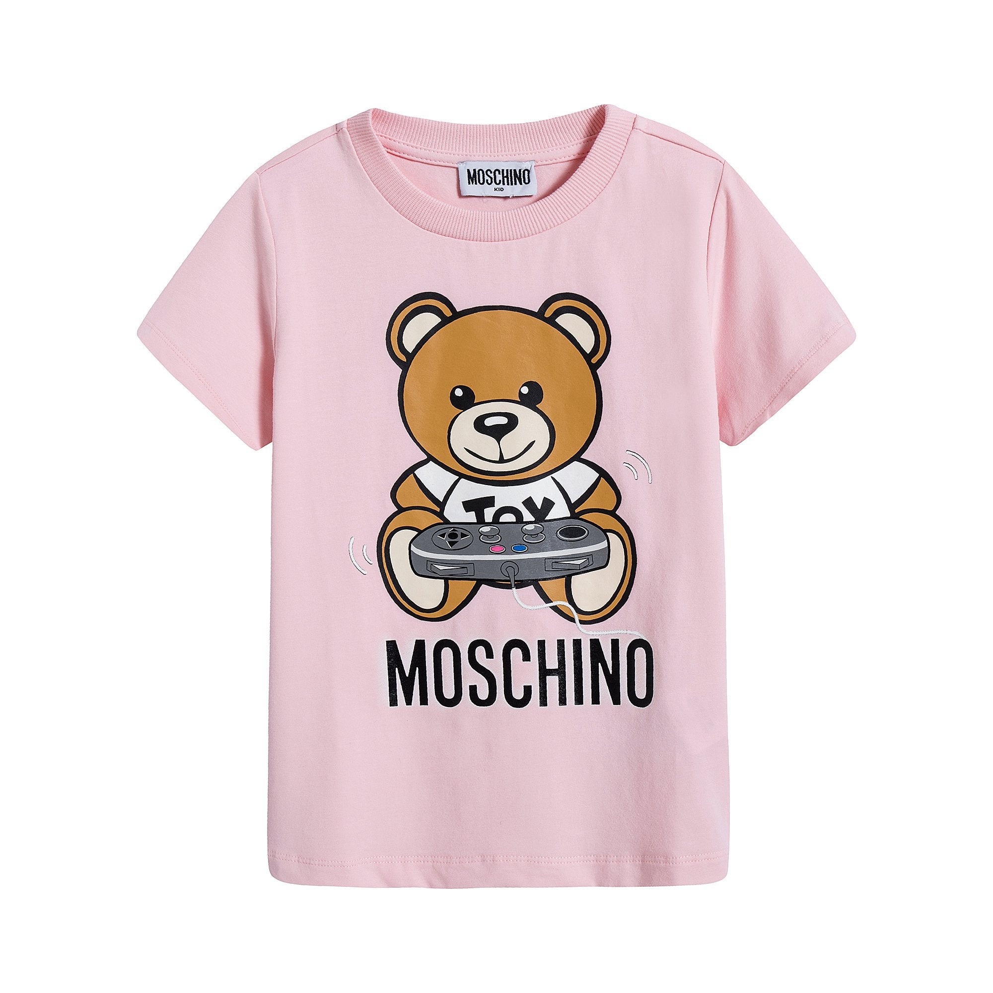 Girls Pink Teddy T-Shirt