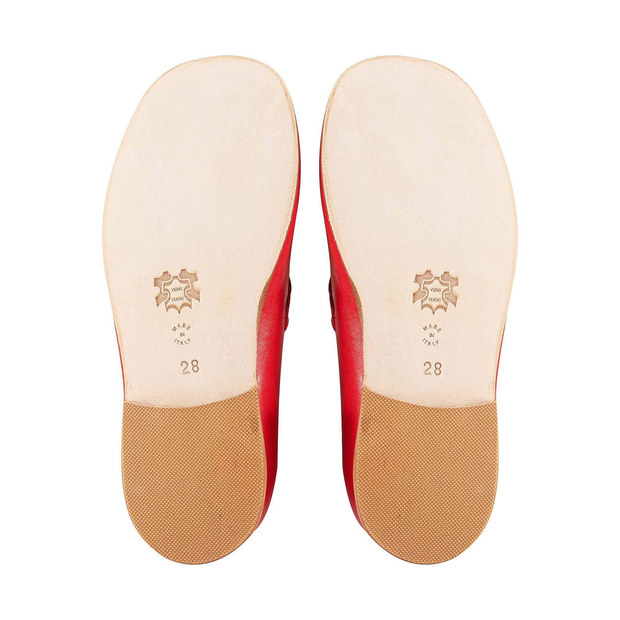 Boys & Girls Red Leather Sandals