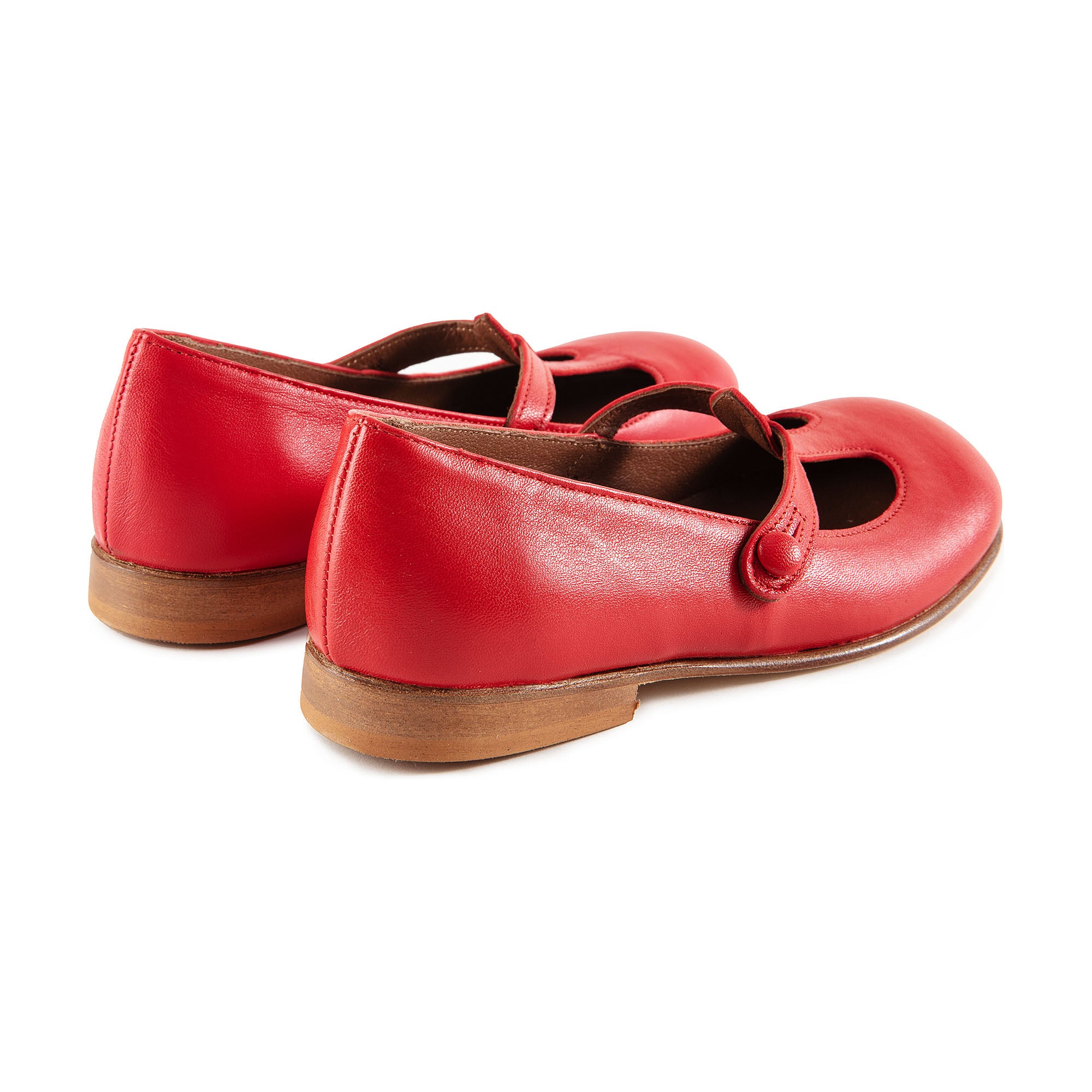 Boys & Girls Red Leather Sandals