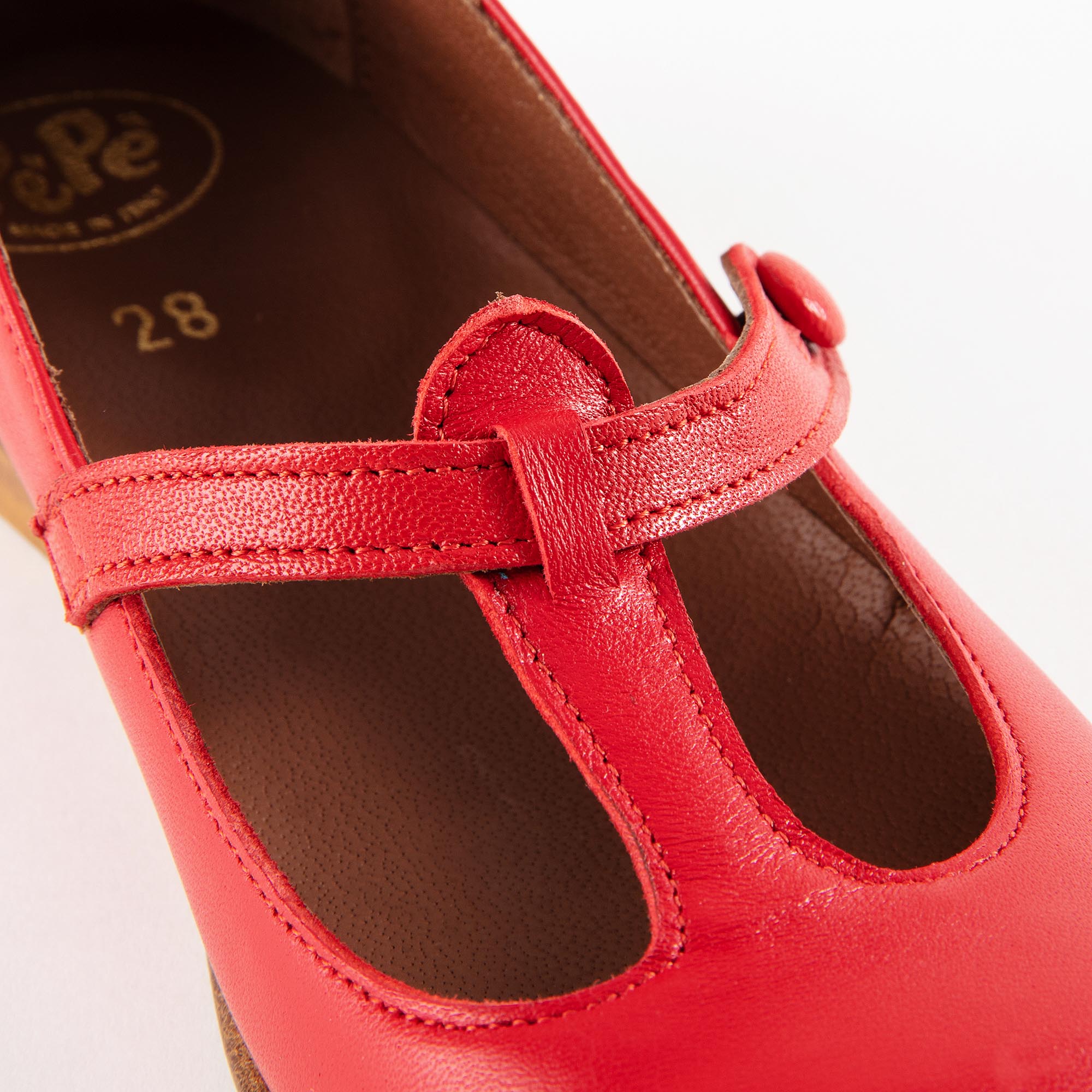 Boys & Girls Red Leather Sandals