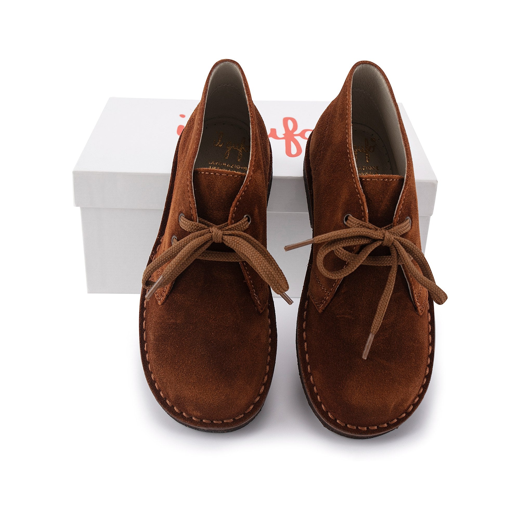 Boys & Girls Brown Leather Shoes