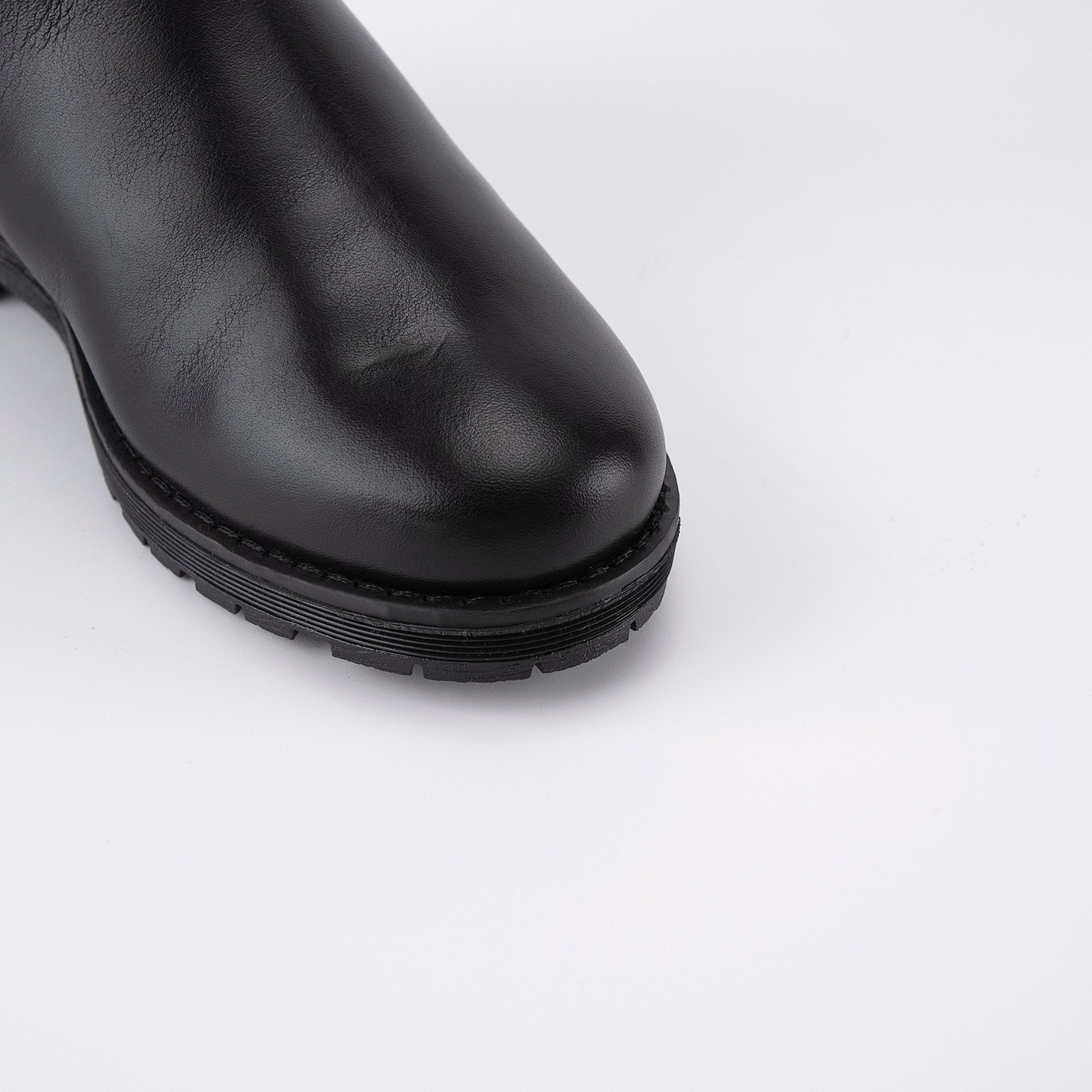 Girls Black Leather Boots