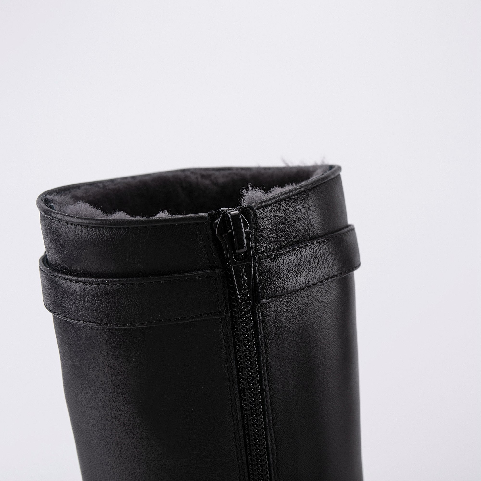Girls Black Leather Boots