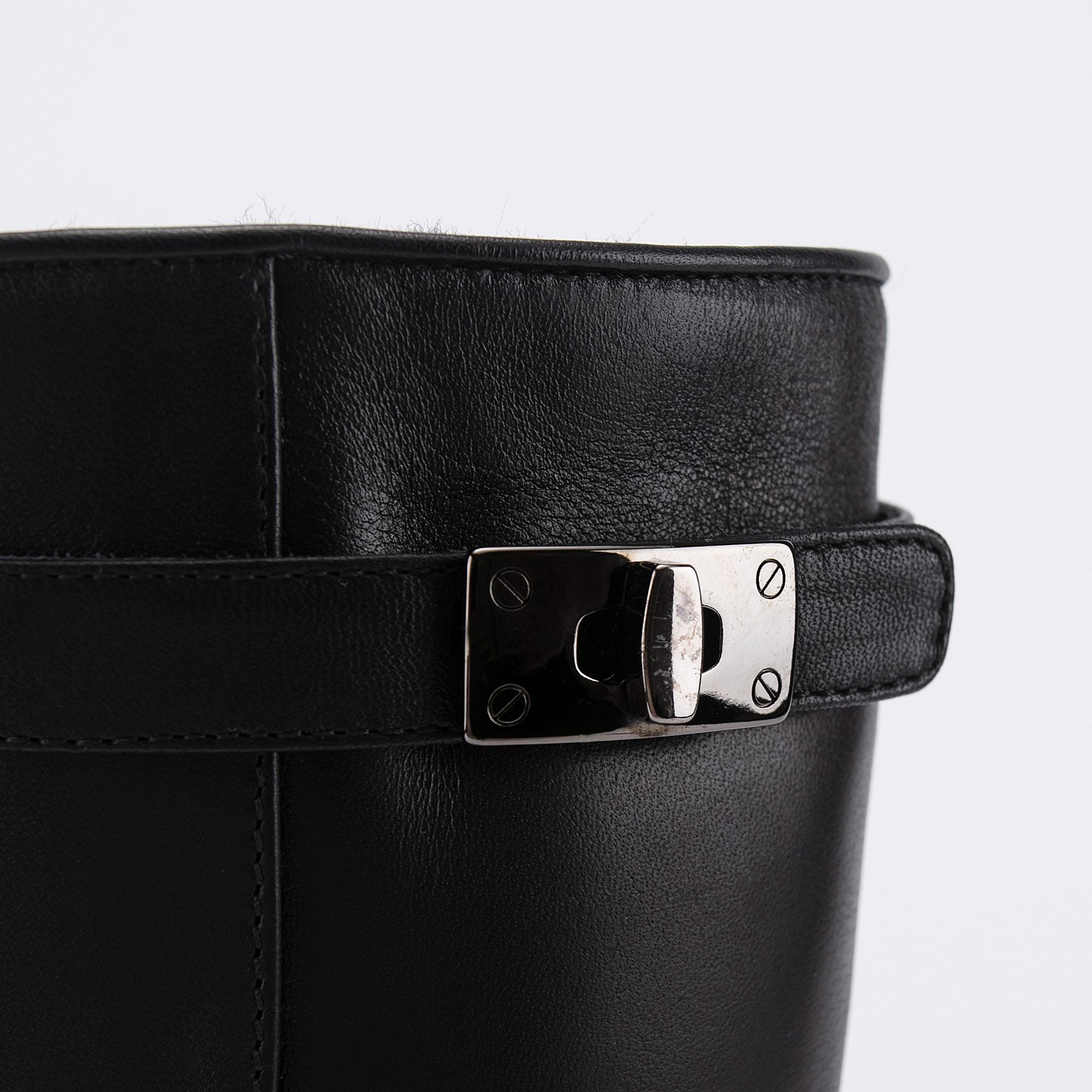 Girls Black Leather Boots