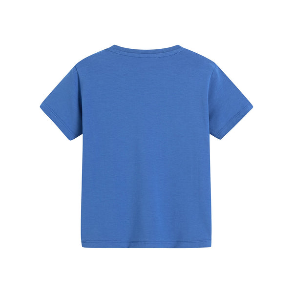 Baby Boys & Girls Blue Logo Cotton T-Shirt