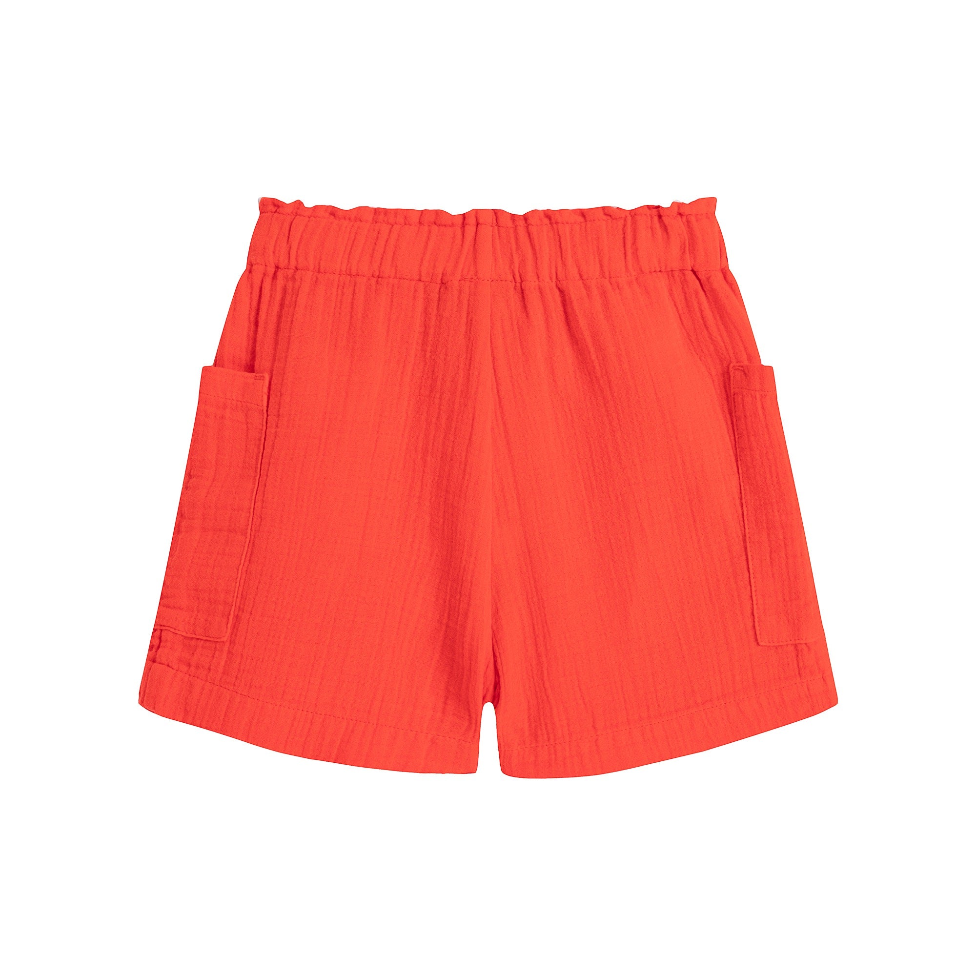Girls Red Cotton Short