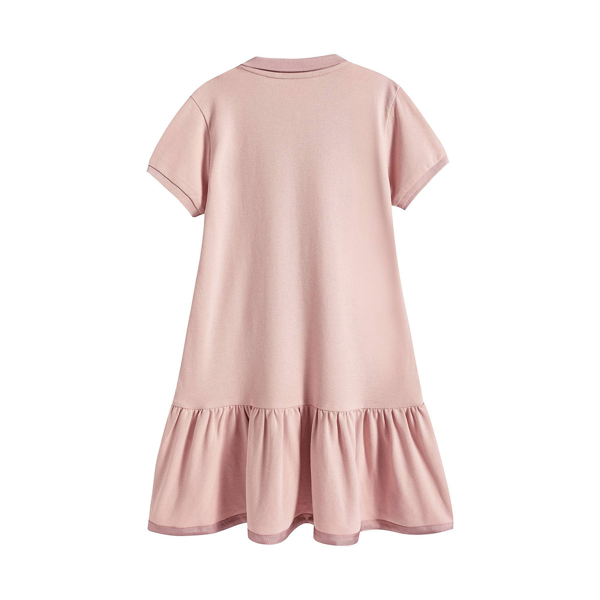 Girls Pink Cotton Polo Dress