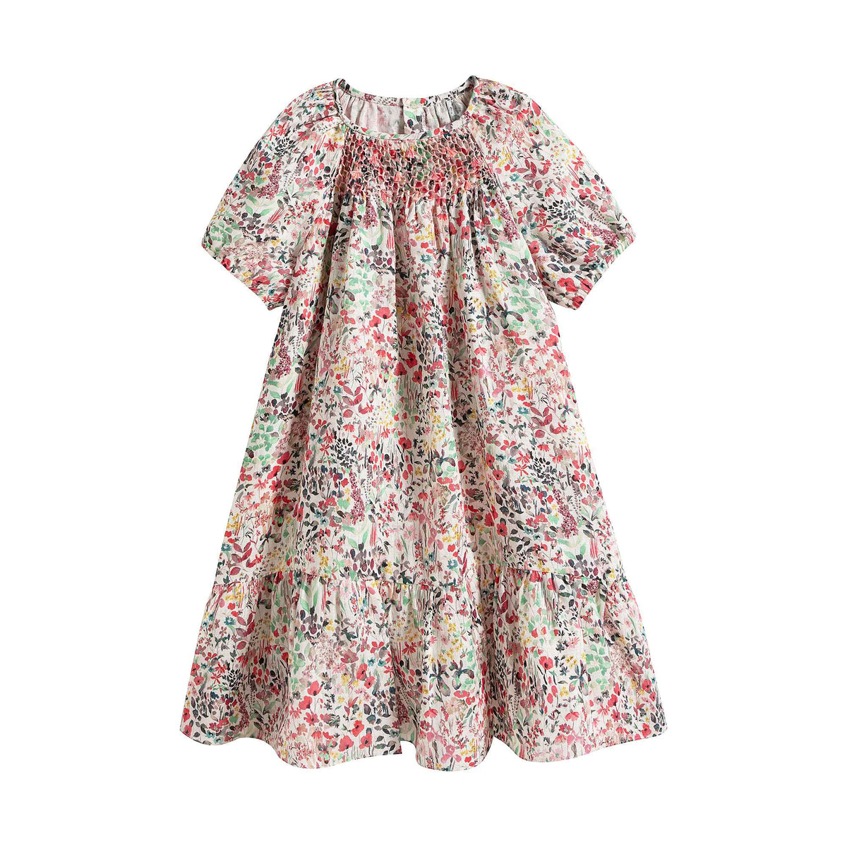 Robe Fleurie Rouge Fille